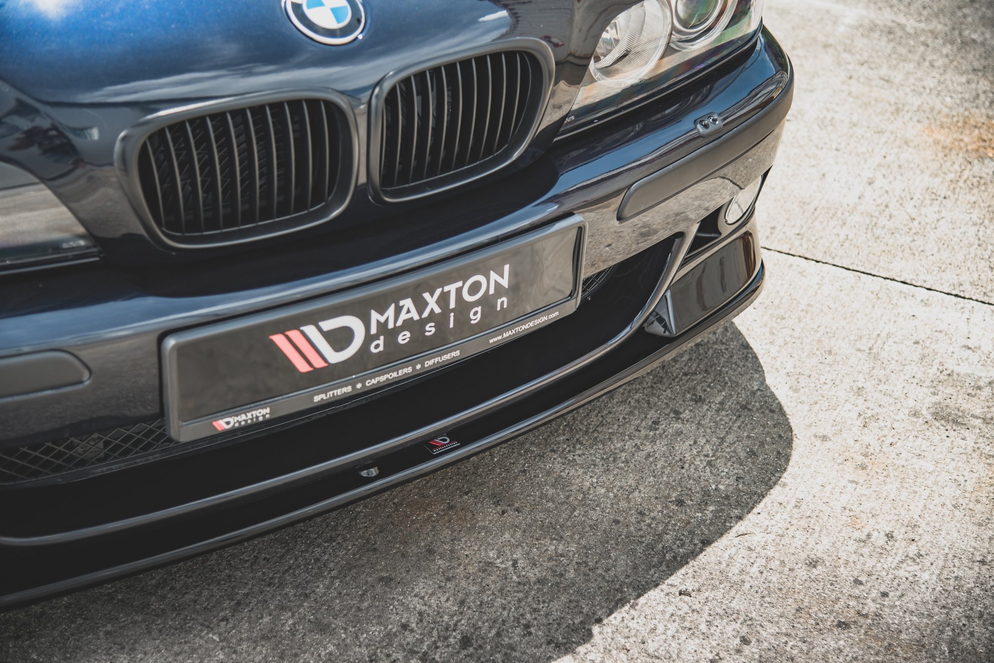 Street+ Spoilerlippe Front Ansatz passend für BMW M5 / 5er M-Paket E39 schwarz Hochglanz