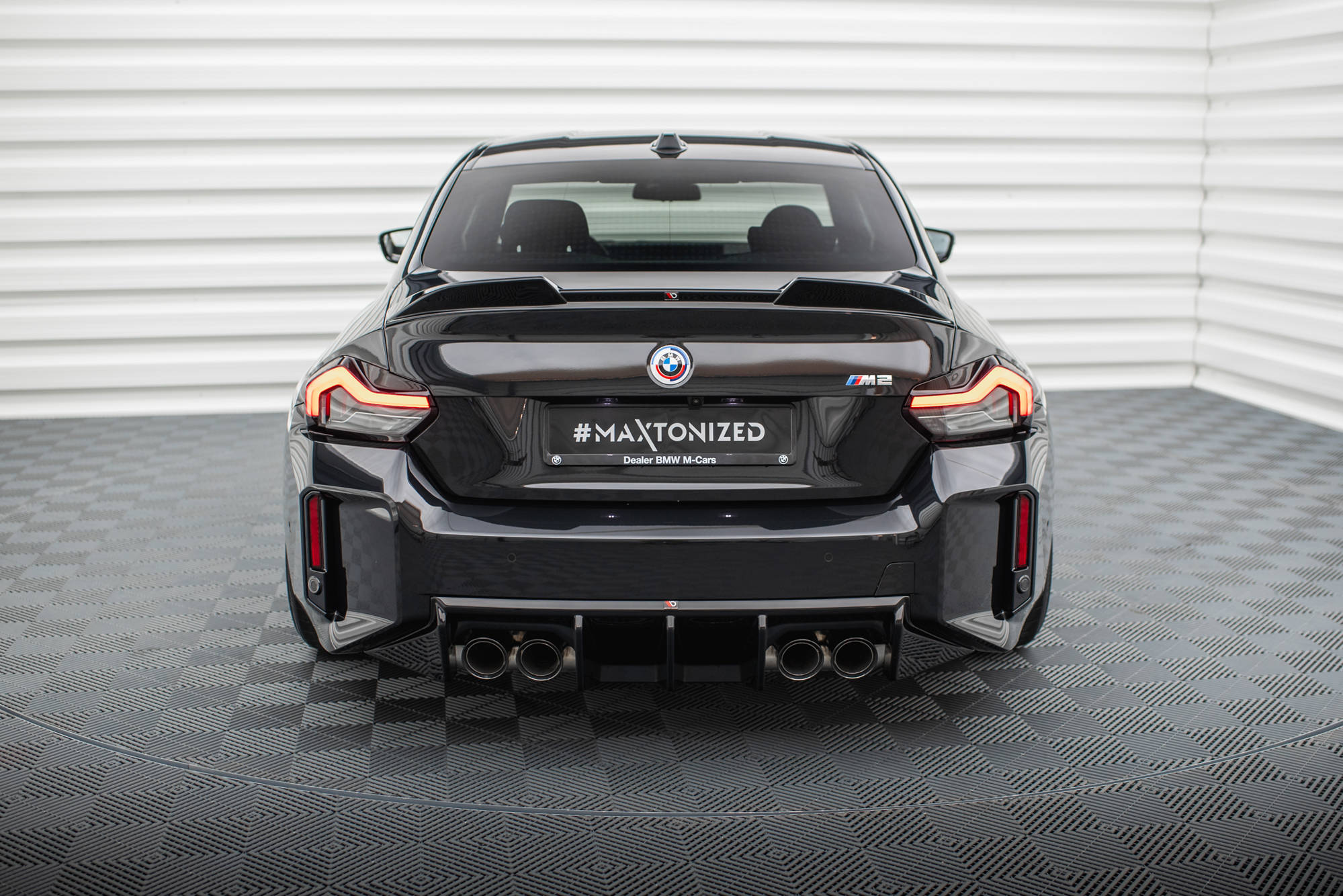 Street+ Heck Ansatz Diffusor V.1 passend für BMW M2 G87 schwarz Hochglanz