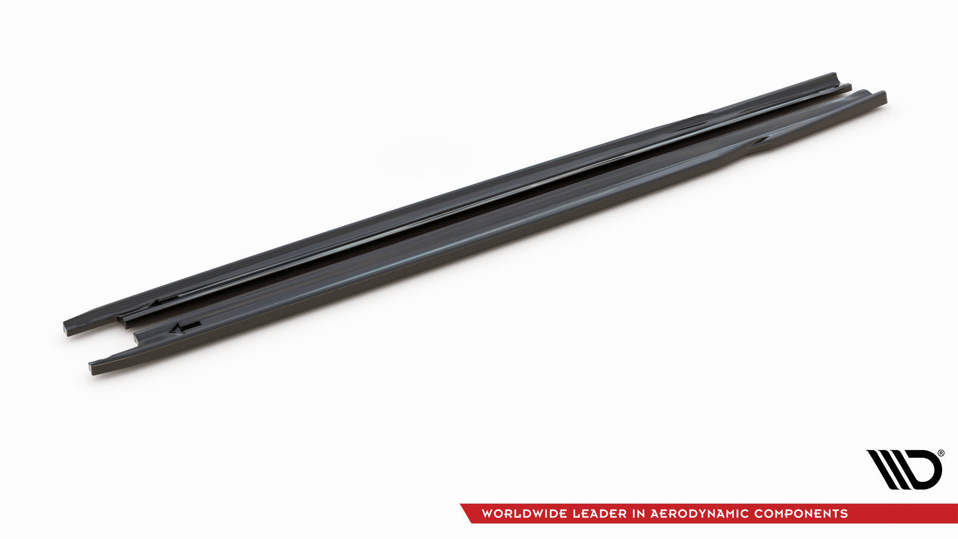 Street+ Seitenschweller Leisten V.1 passend für Skoda Octavia RS Liftback / Combi Mk4 FL schwarz Hochglanz