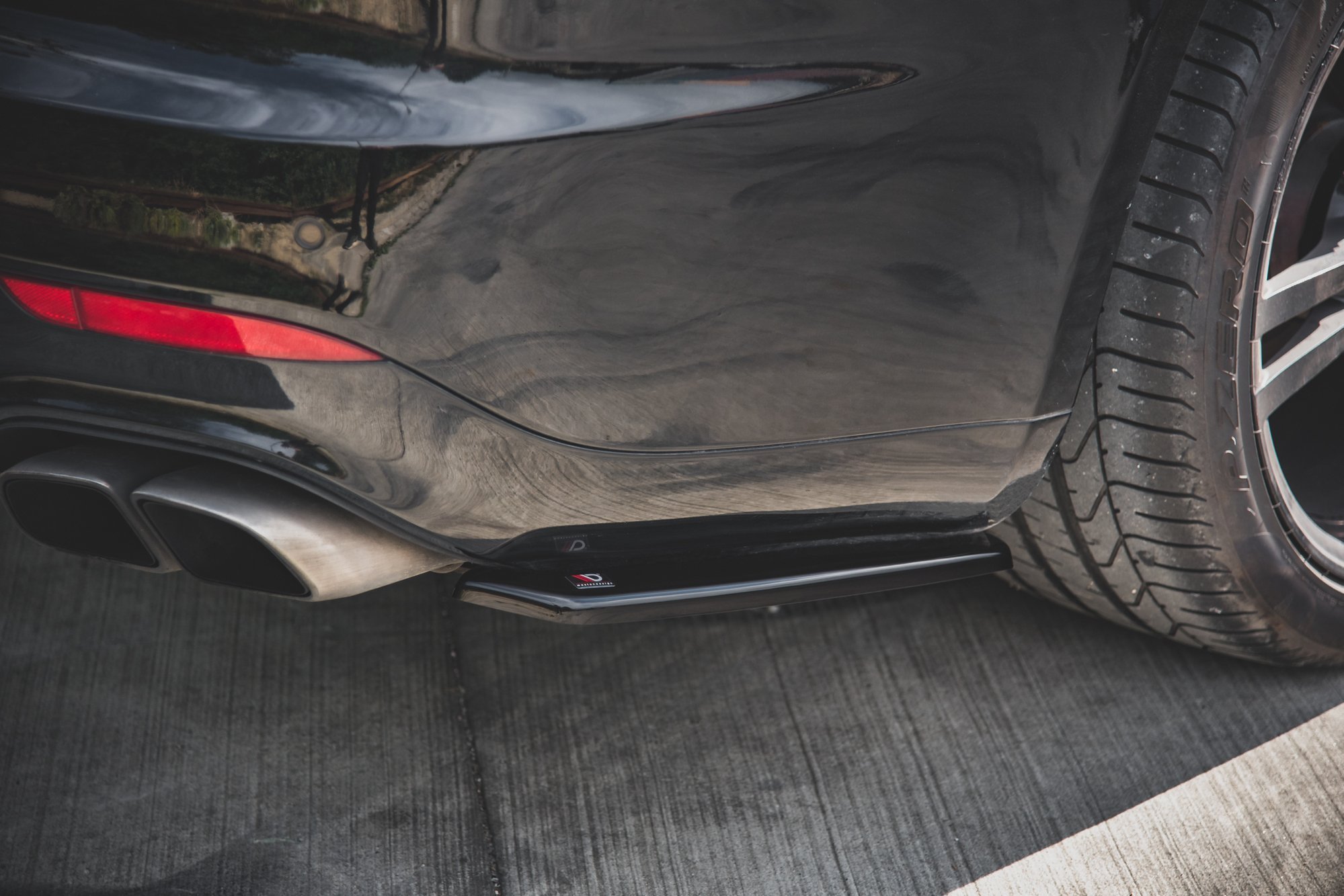 Street+ Heck Ansatz Flaps passend für Porsche Panamera Turbo 970 FL Carbon Look