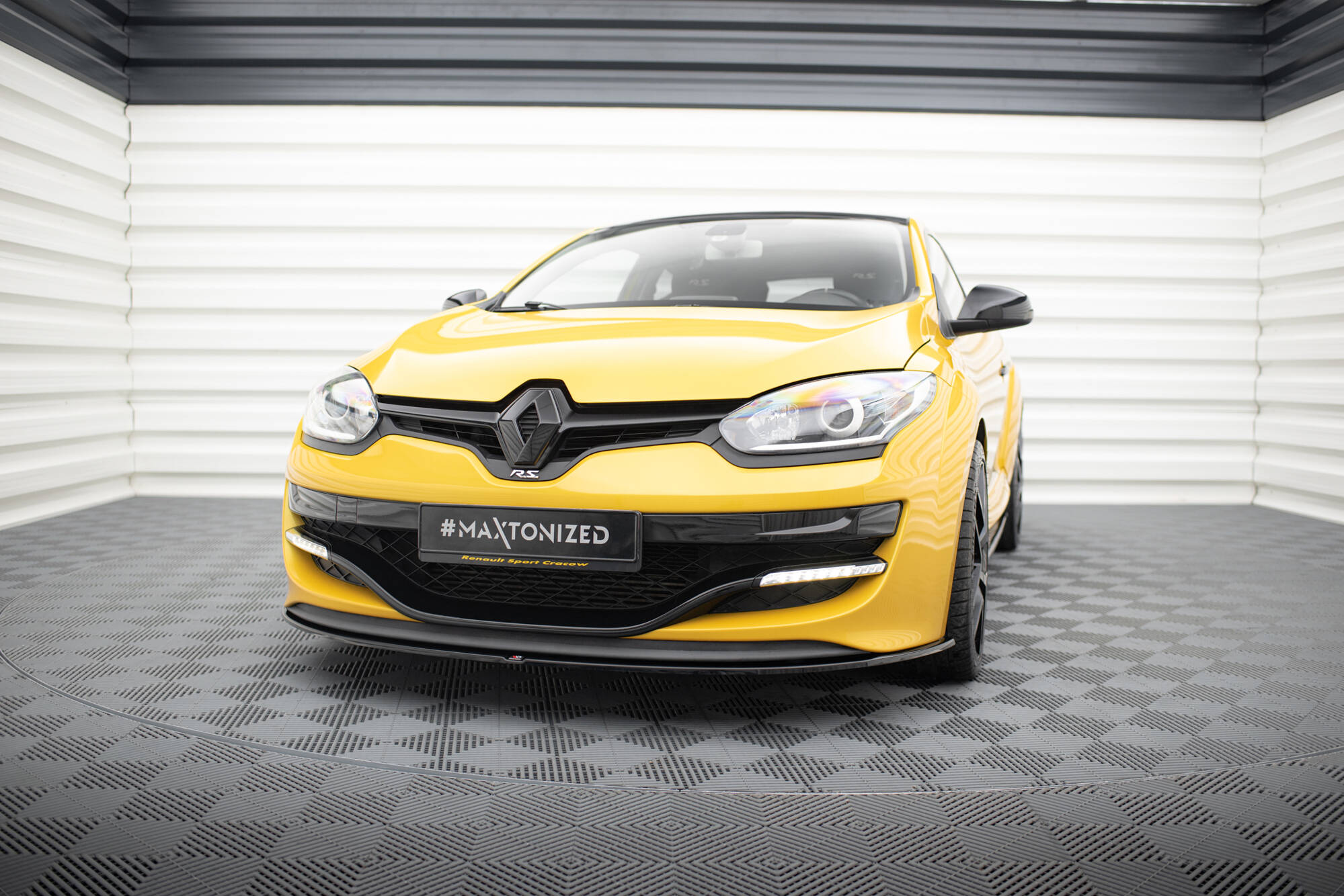 Street+ Spoilerlippe Front Ansatz passend für Renault Megane 3 RS V.1 schwarz Hochglanz