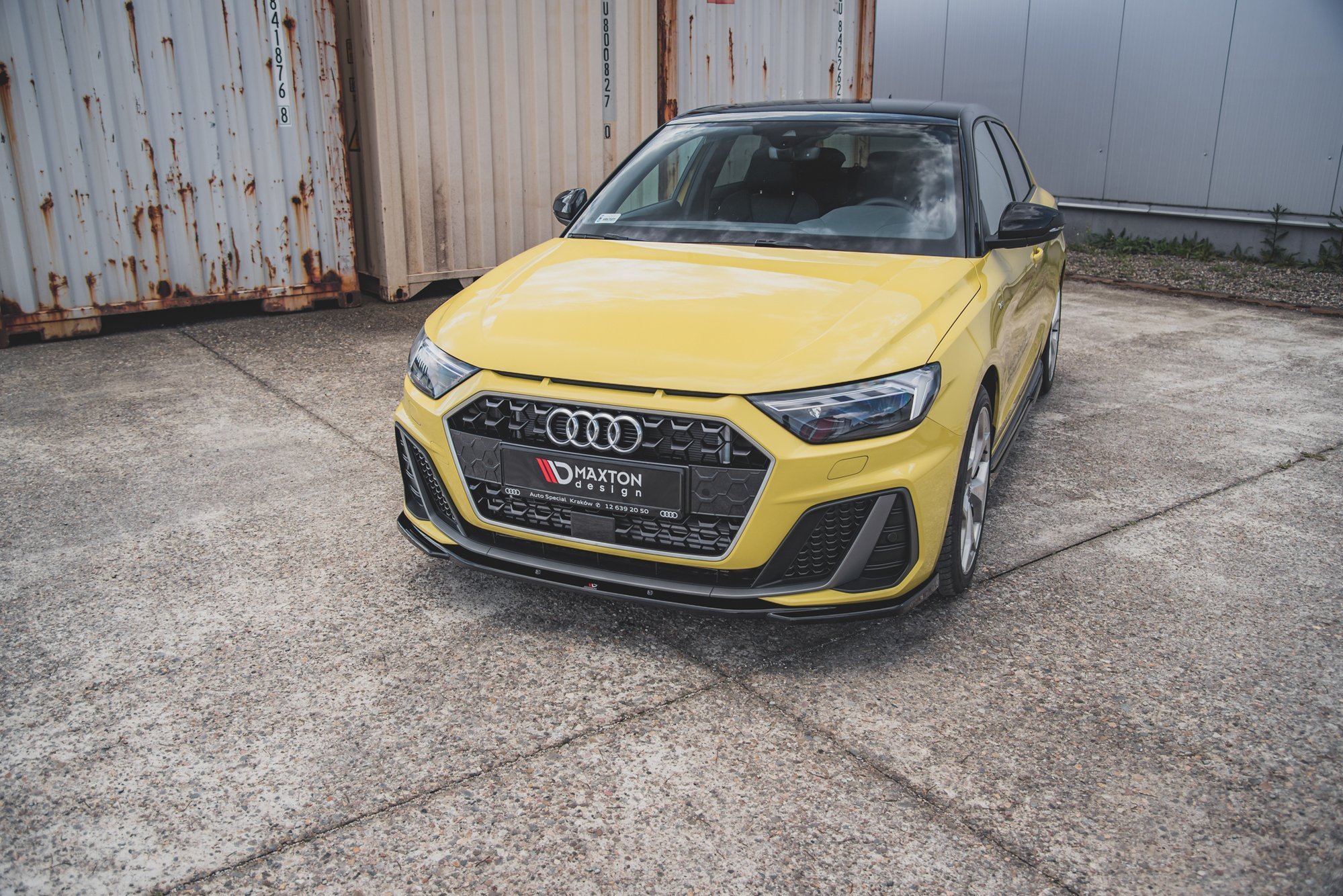 Front Ansatz V.2 für Audi A1 S-Line GB schwarz Hochglanz