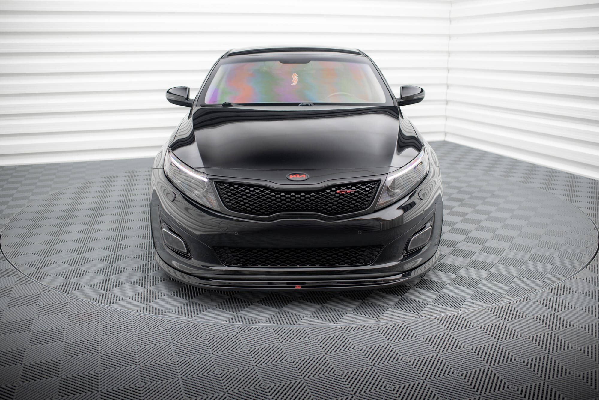 Street+ Spoilerlippe Front Ansatz passend für Kia Optima Mk3 schwarz Hochglanz