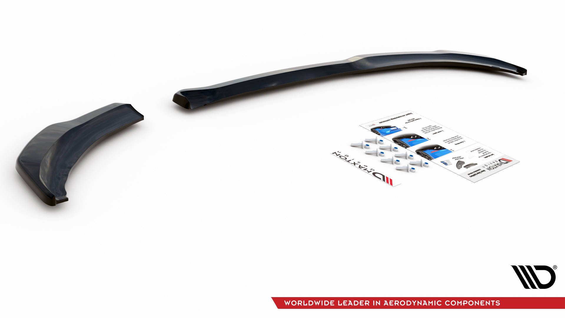 Heck Ansatz Flaps Diffusor für Peugeot 207 Sport schwarz Hochglanz