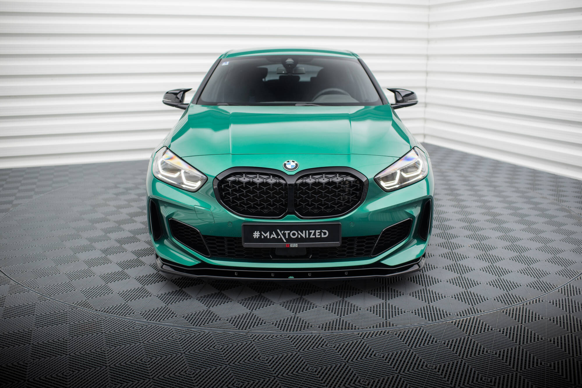 Street+ Spoilerlippe Front Ansatz V.9 passend für BMW M135i F40 schwarz Hochglanz