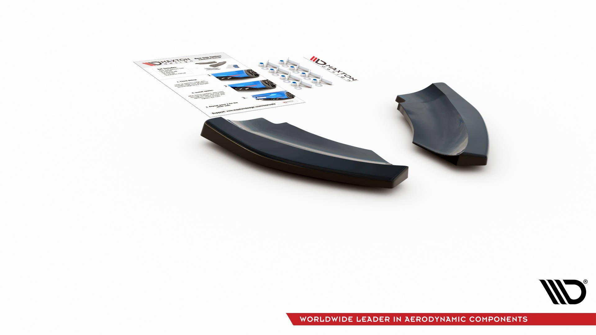 Street+ Heck Ansatz Flaps passend für Mini Countryman Mk2 F60 JCW schwarz Hochglanz