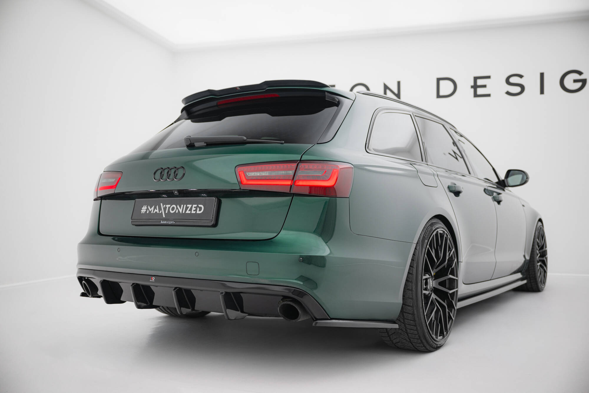 Street+ Heck Ansatz Flaps V.3 passend für Audi A6 S-line Avant C7 schwarz Hochglanz