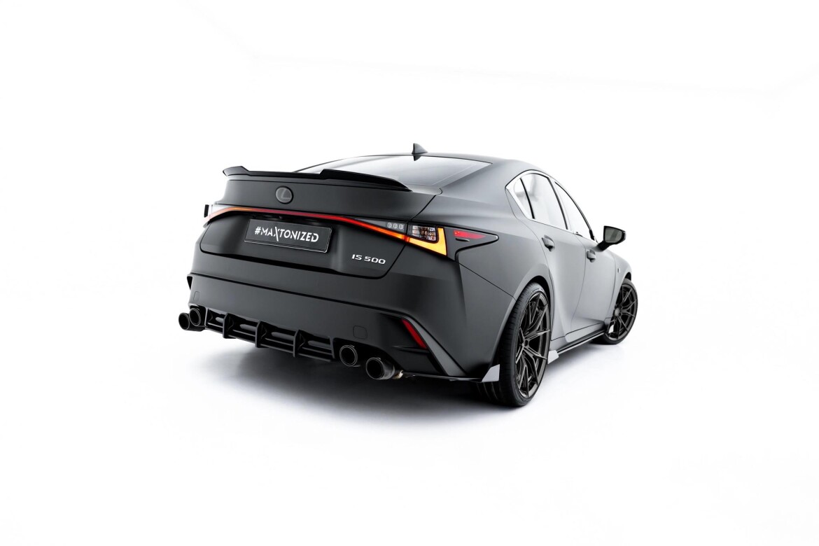 Diffusor Flaps passend für Lexus IS 500 Mk3 Facelift 2 schwarz Hochglanz