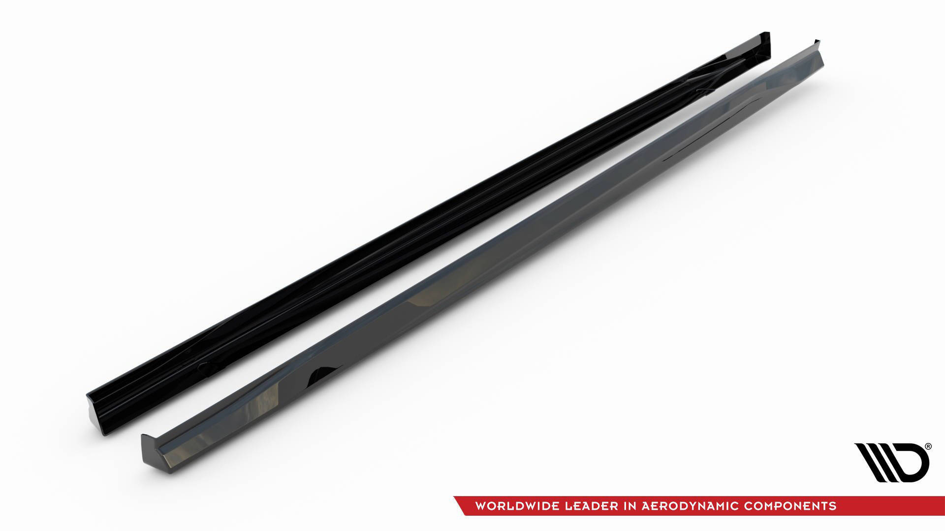 Street+ Seitenschweller Leisten V.3 passend für VW Golf GTI / GTE / GTI Clubsport / GTD / R-Line Mk8 schwarz Hochglanz