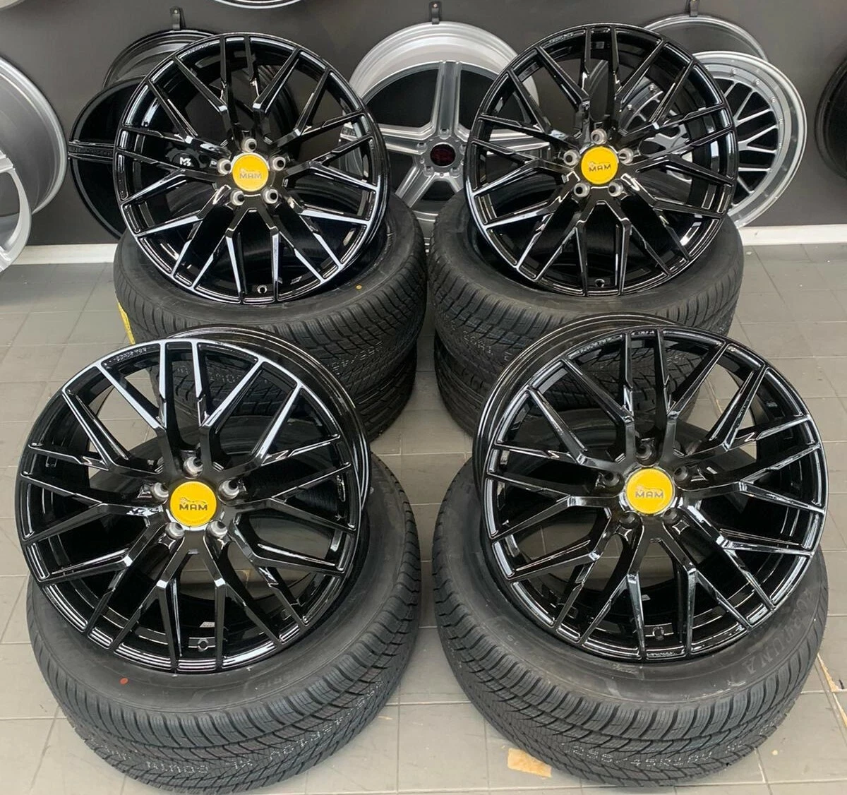 19 Zoll MAM RS4 Felgen 5x114,3 Schwarz für Hyundai Mazda Kia Dacia I30N I30 N