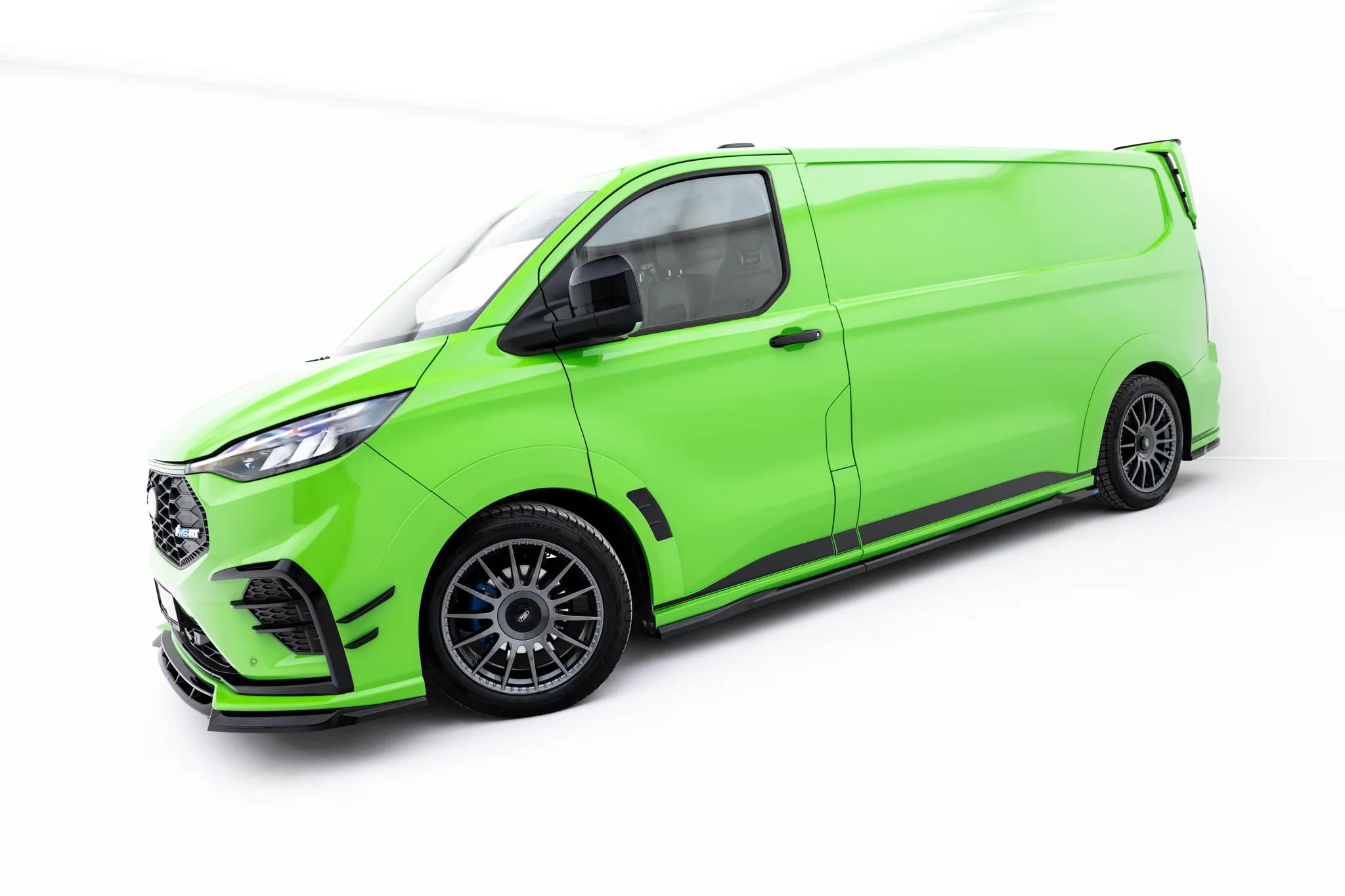Street+ Seitenschweller Leisten passend für Ford Transit Custom MSRT Mk2 schwarz Hochglanz