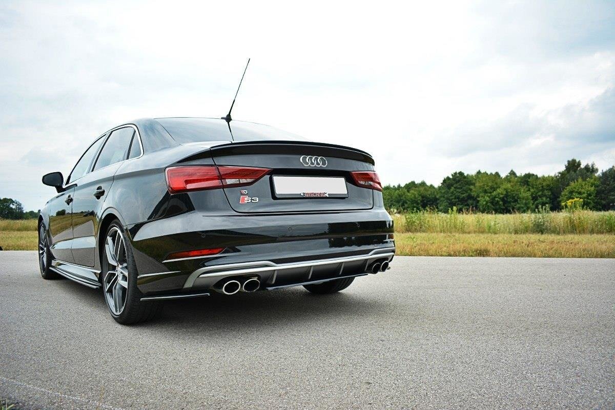 Heckansatz Audi S3 8V FL Hatchback / Sportback / Limousine schwarz Hochglanz
