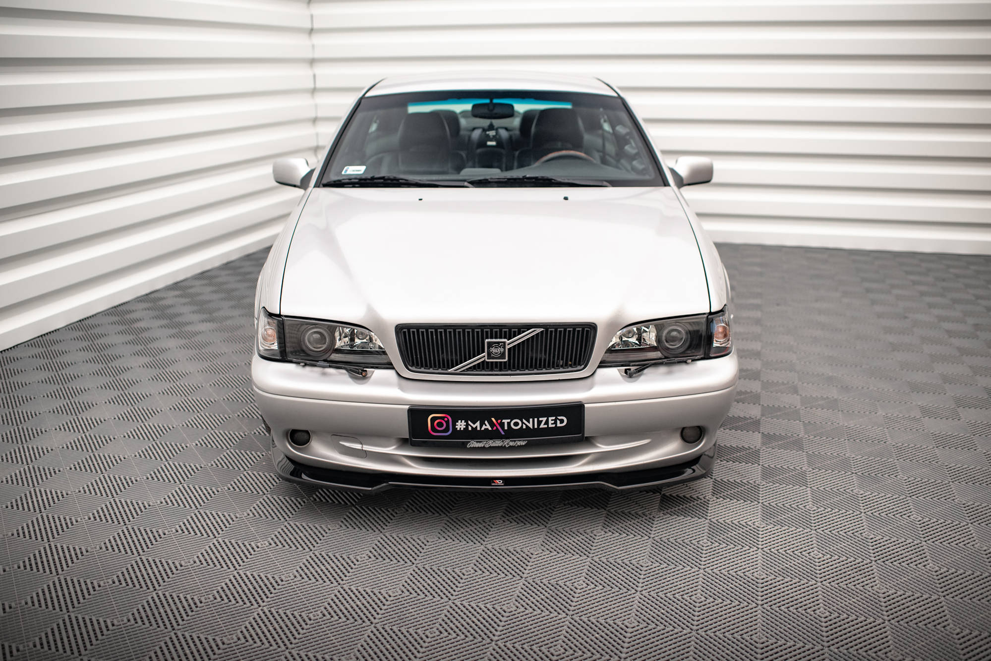 Street+ Spoilerlippe Front Ansatz V.2 passend für Volvo C70 Mk1 schwarz Hochglanz