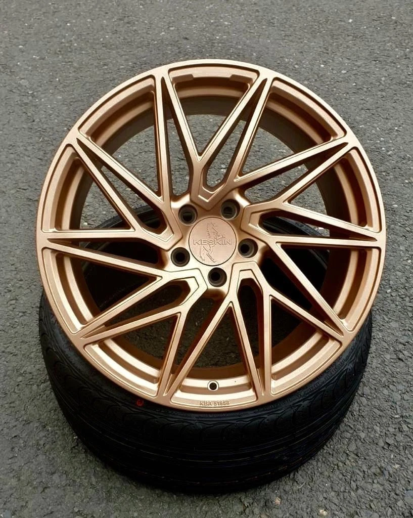 19 Zoll Keskin KT20 Felgen 5x112 gold für Mercedes A Klasse W176 W169