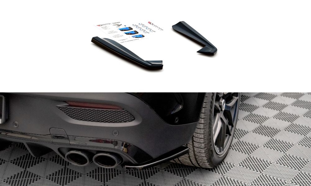 Street+ Heck Ansatz Flaps passend für Mercedes-AMG GLE 53 Coupe C167 / C167 FL schwarz Hochglanz