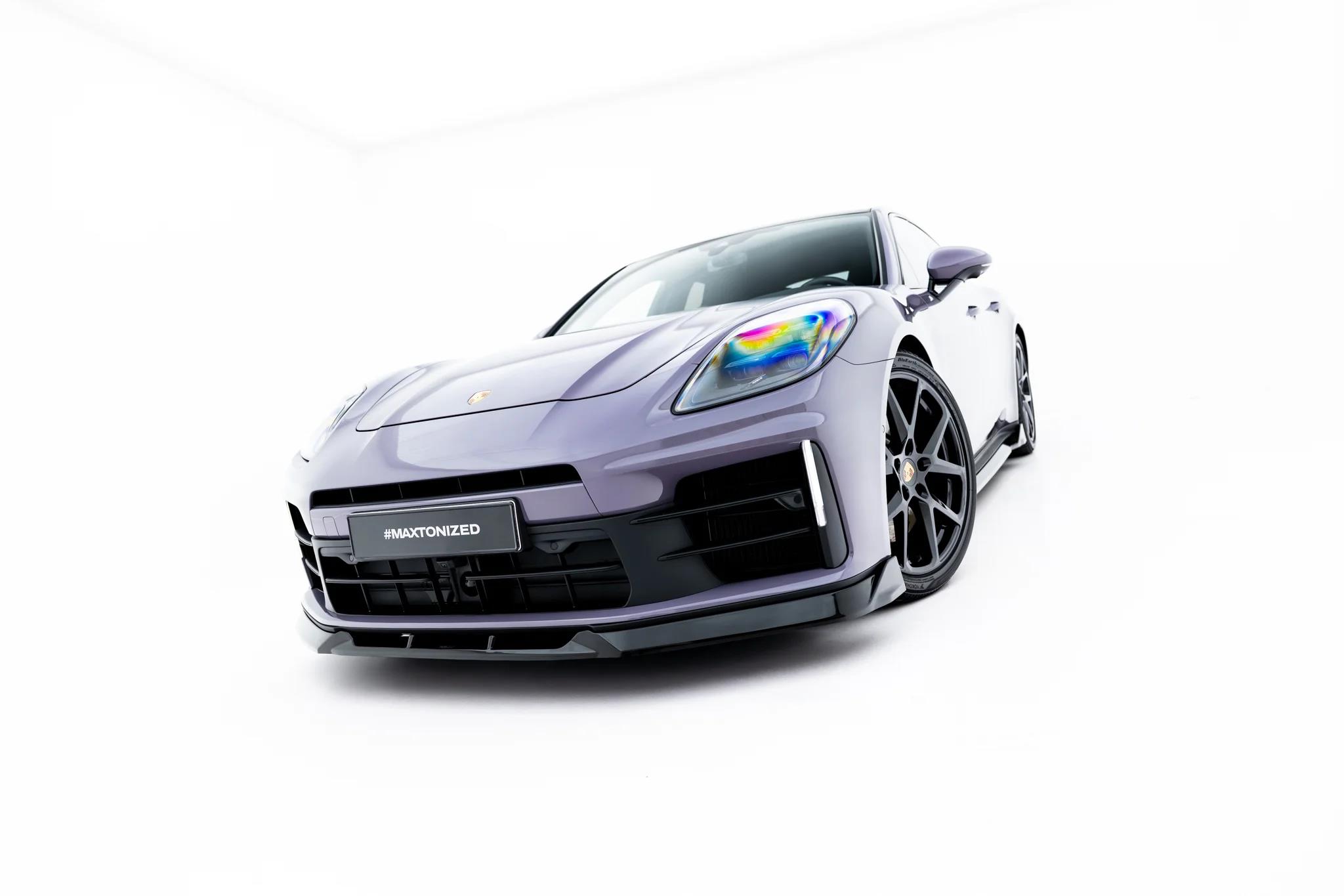 Street+ Spoilerlippe Front Ansatz passend für Porsche Panamera 4 / 4S E-Hybrid / 4 E-Hybrid 972 schwarz Hochglanz
