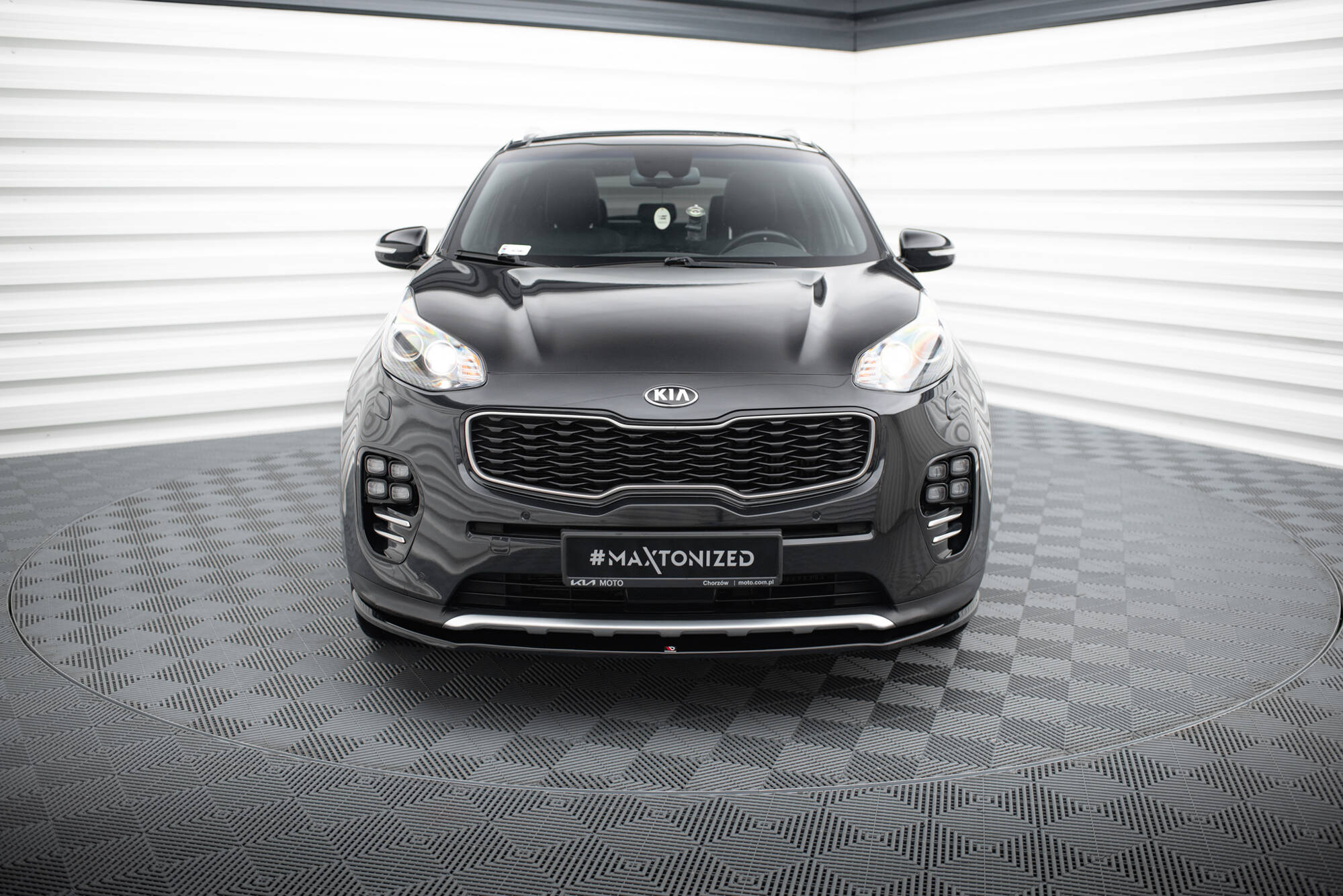 Street+ Spoilerlippe Front Ansatz passend für Kia SPORTAGE mk4 GT-Line schwarz Hochglanz