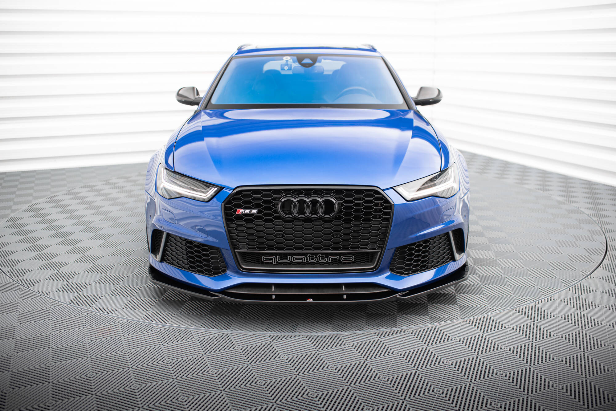 Street+ Spoilerlippe Front Ansatz V.3 passend für Audi RS6 C7 / C7 FL schwarz Hochglanz