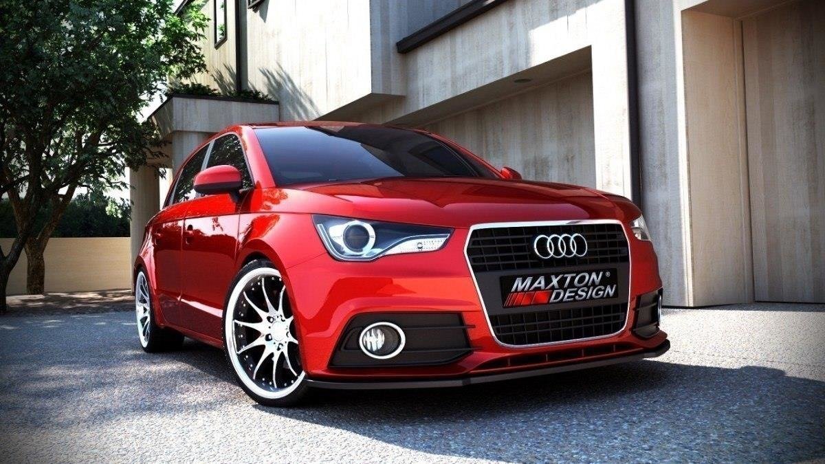 Street+ Spoilerlippe Front Ansatz passend für Audi A1 8X schwarz Hochglanz