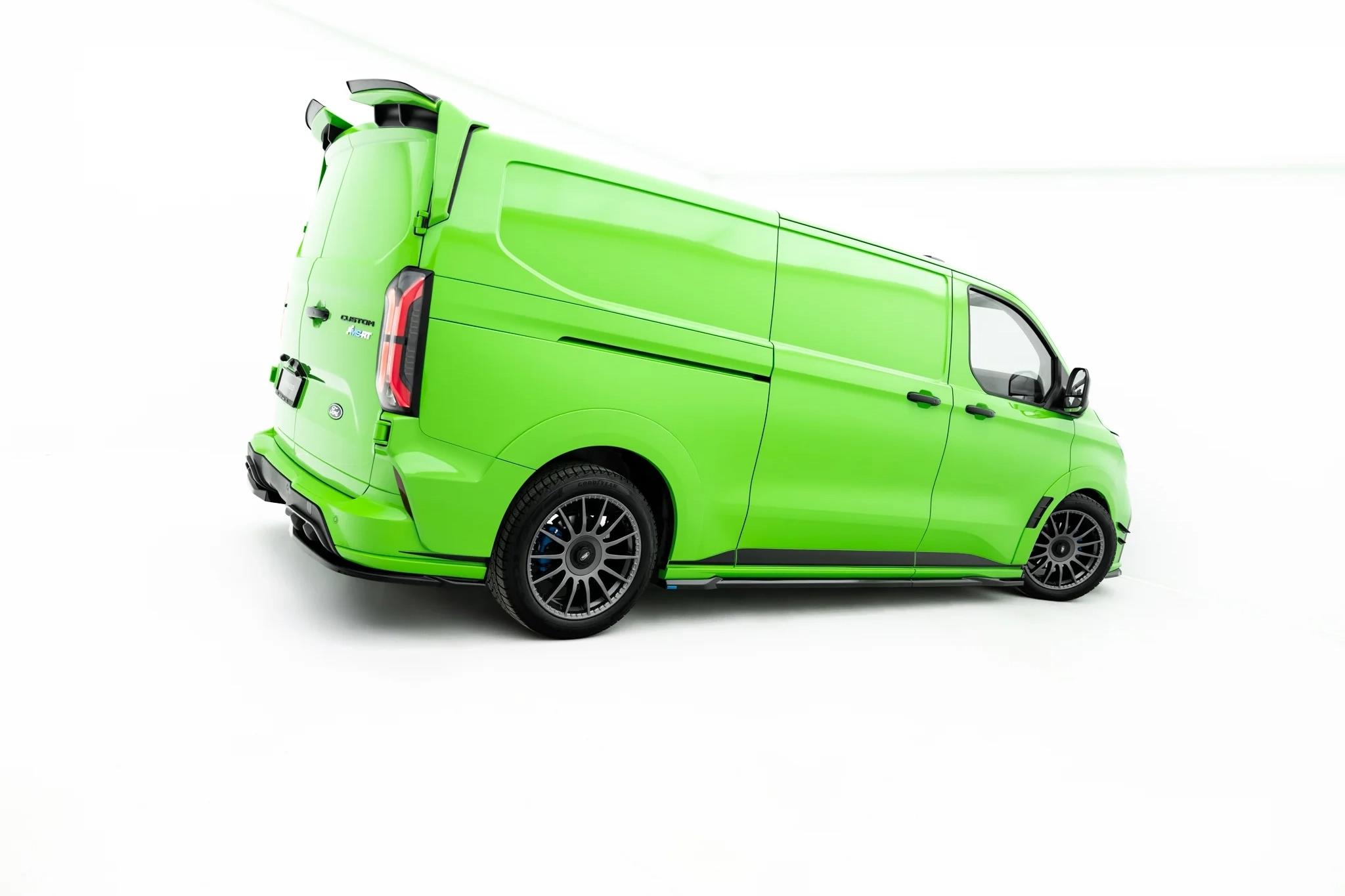 Street+ Seitenschweller Leisten passend für Ford Transit Custom MSRT Mk2 schwarz Hochglanz