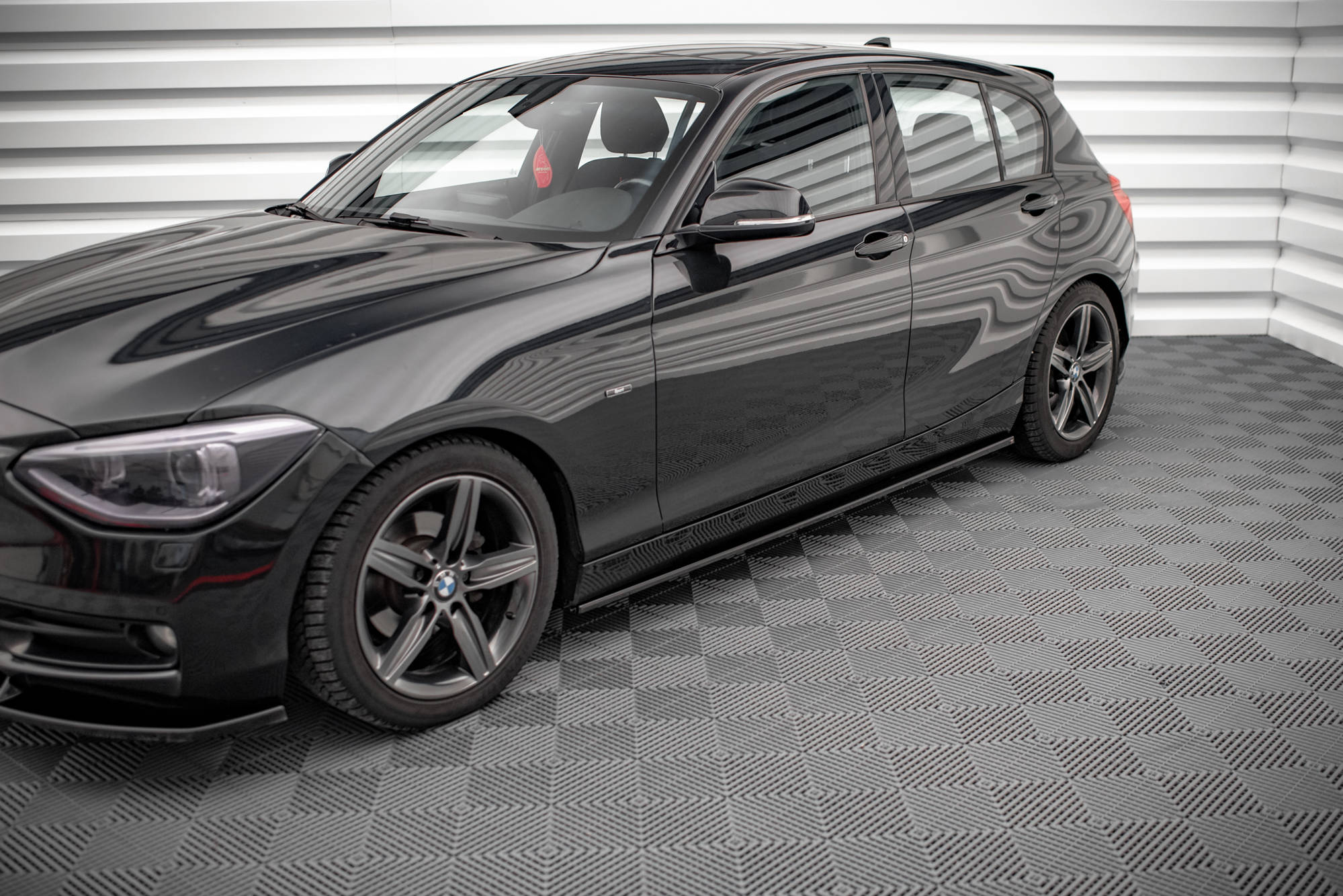Street+ Seitenschweller Leisten passend für BMW 1er F20 schwarz Hochglanz