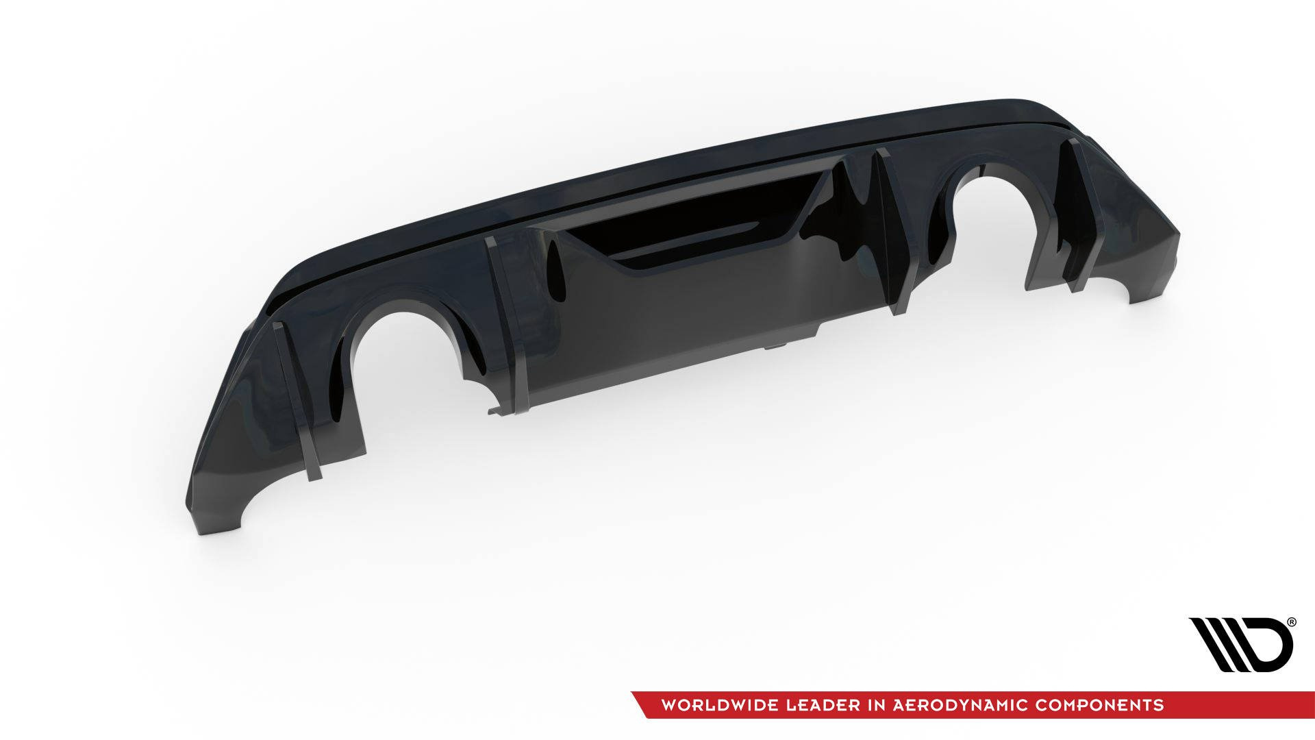 Heckansatz Diffusor passend für Ford Fiesta ST mk8 schwarz Hochglanz+Milltek Sport Auspuffverlängerung TI