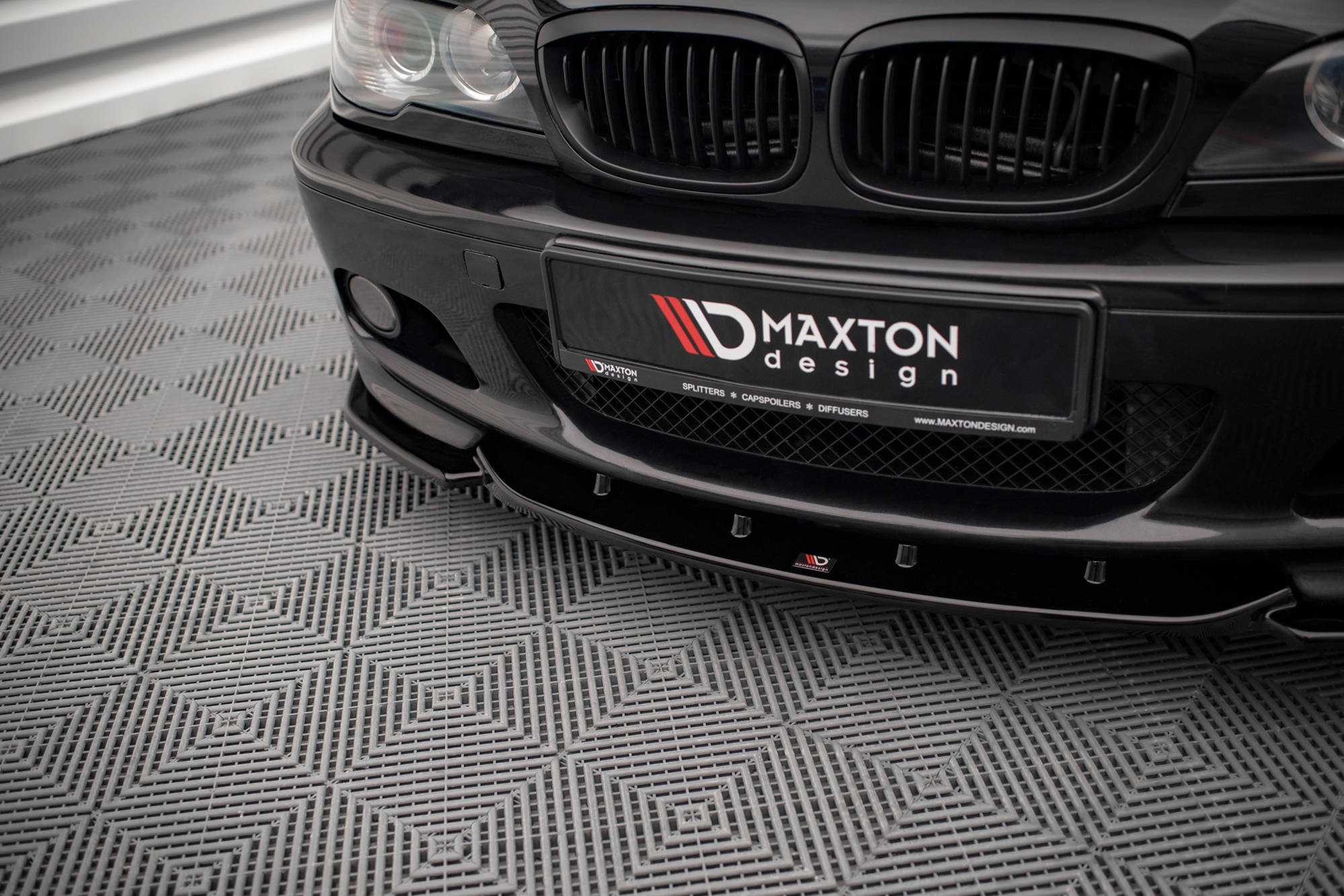 Street+ Spoilerlippe Front Ansatz V.2 passend für BMW 3er Coupe M-Paket E46 schwarz Hochglanz