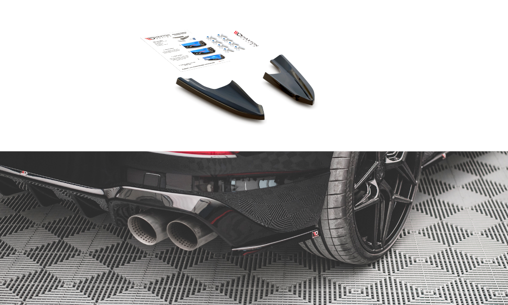 Street+ Heck Ansatz Flaps V.3 passend für VW Golf R Mk8 Carbon Look