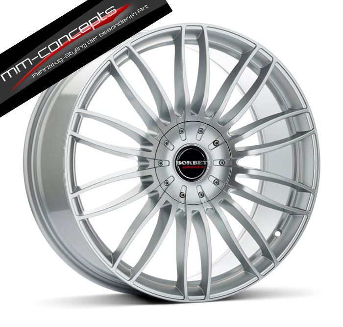 21 Zoll Borbet Felgen für VW Amarok Touareg R5 5x120 et55 Silber CW3 Alufelgen