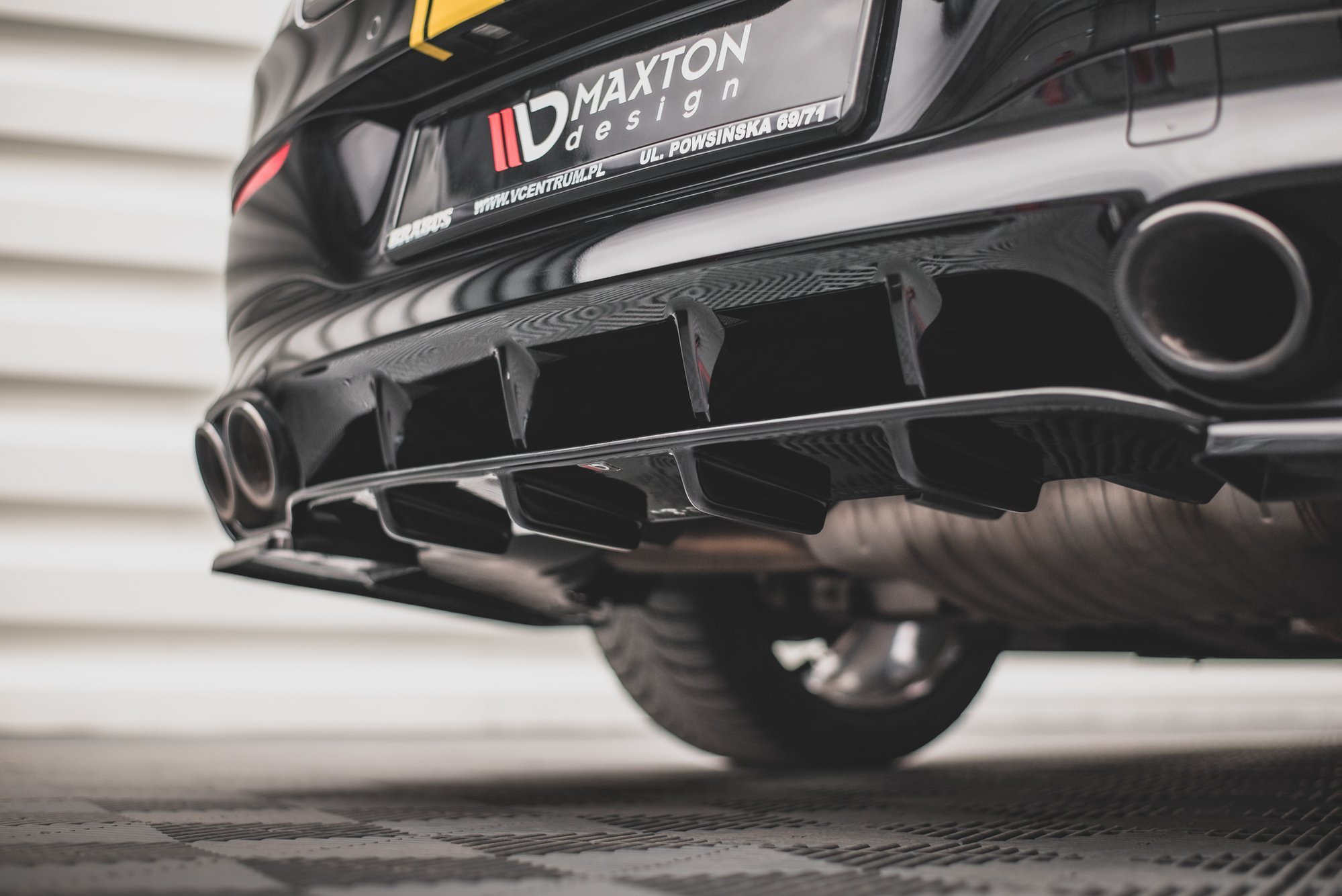 Street+ Heck Ansatz Diffusor passend für Mercedes-AMG CLA 35 Aero / 45 Aero C118 schwarz Hochglanz