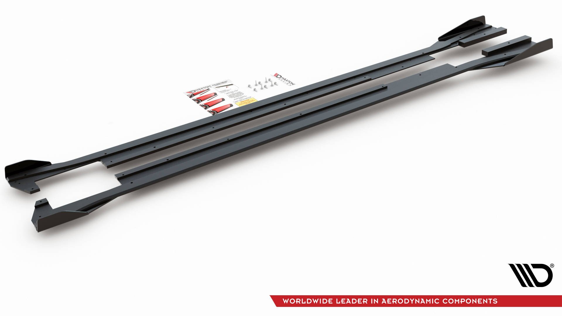 Street Pro Seitenschweller Leisten + Flaps passend für VW Arteon R-Line Limousine / Shooting Brake Mk1 schwarz Hochglanz