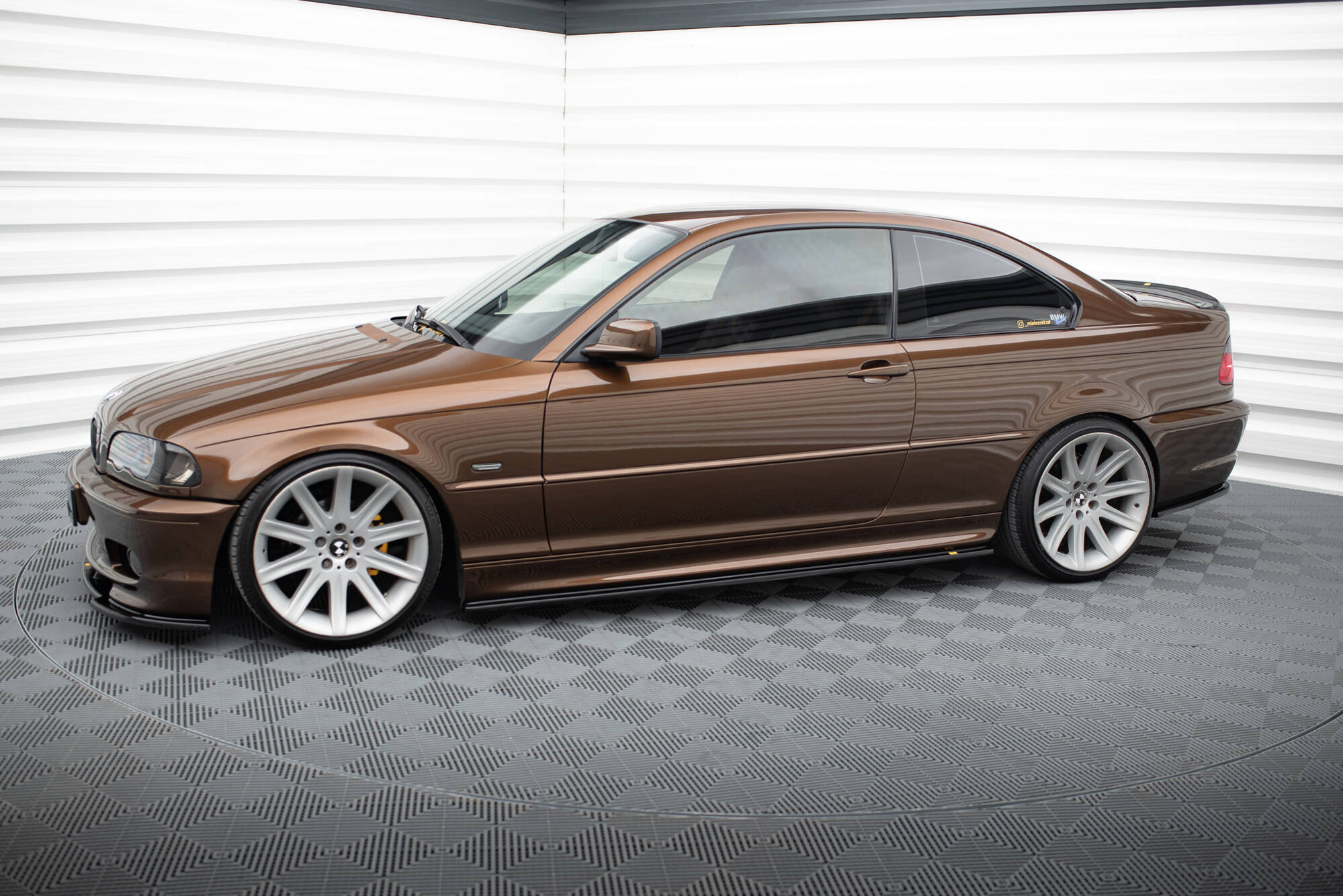 Street+ Seitenschweller Leisten V.1 passend für BMW 3er E46 M Paket Coupe schwarz Hochglanz