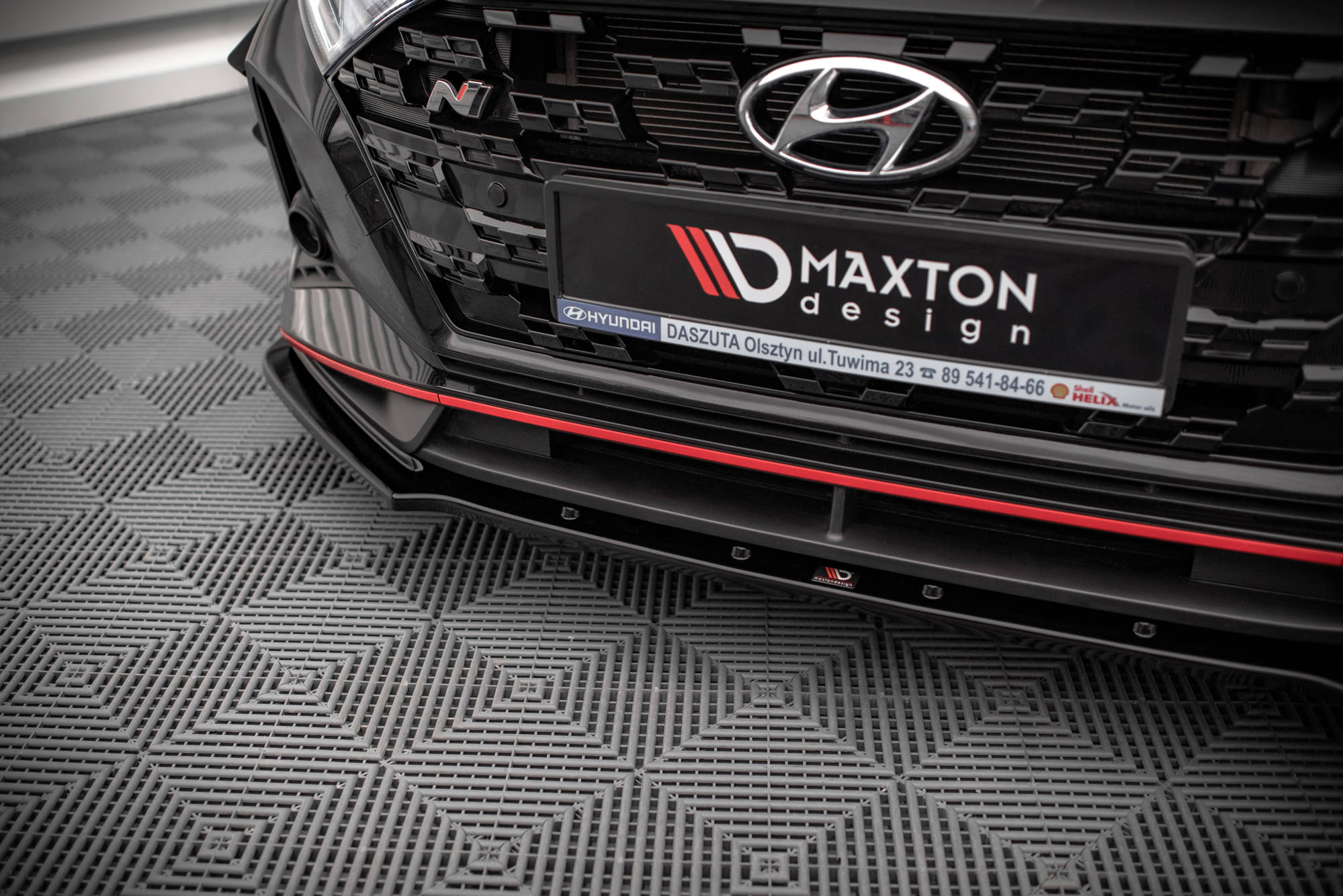 Street+ Spoilerlippe Front Ansatz V.1 passend für Hyundai I20 N Mk3 schwarz Hochglanz