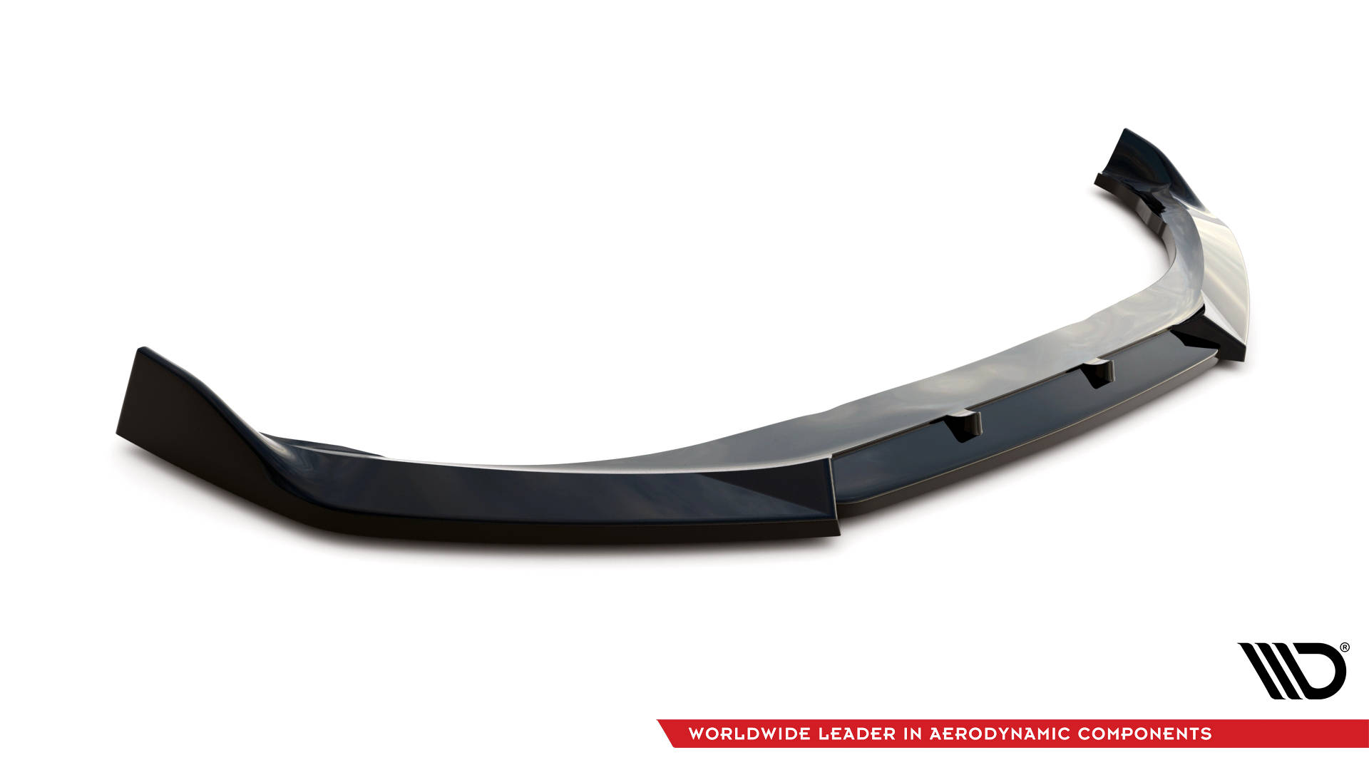 Street+ Spoilerlippe Front Ansatz V.1 passend für Ford Mustang Mach-E Mk1 schwarz Hochglanz