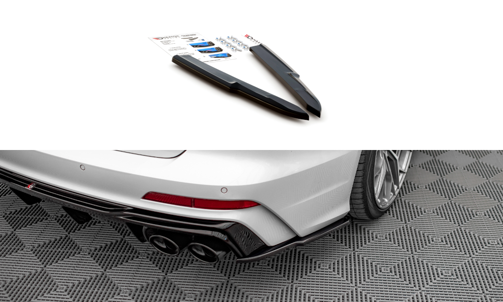 Street+ Heck Ansatz Flaps passend für Audi A6 S-Line / S6 C8 / C8 FL schwarz Hochglanz