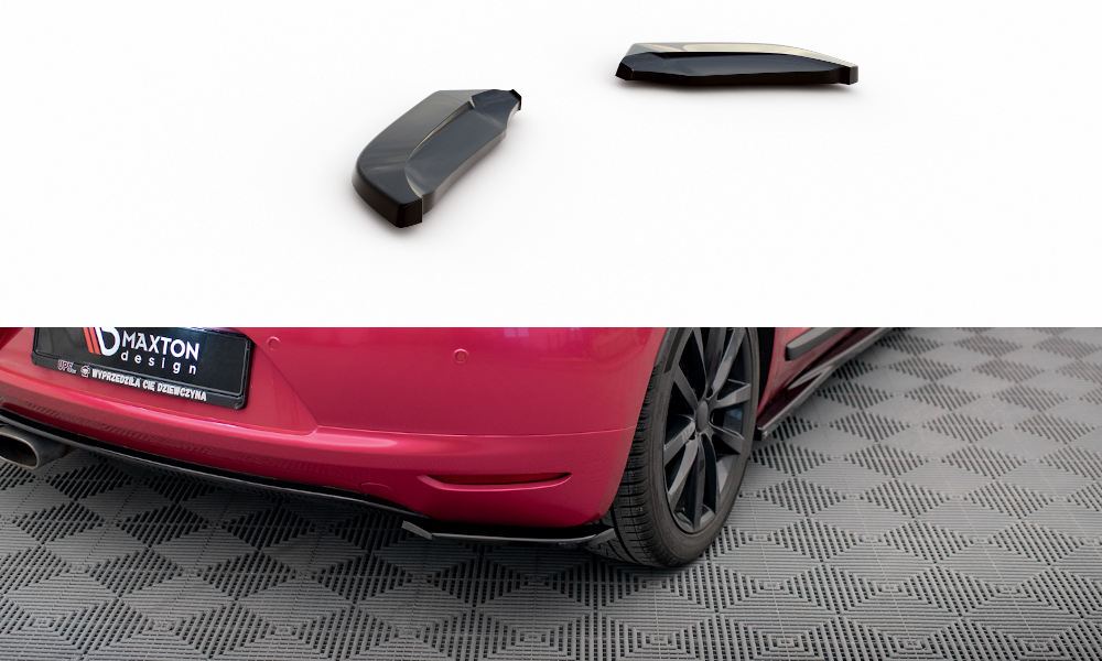 Street+ Heck Ansatz Flaps passend für VW Scirocco Mk3 schwarz Hochglanz