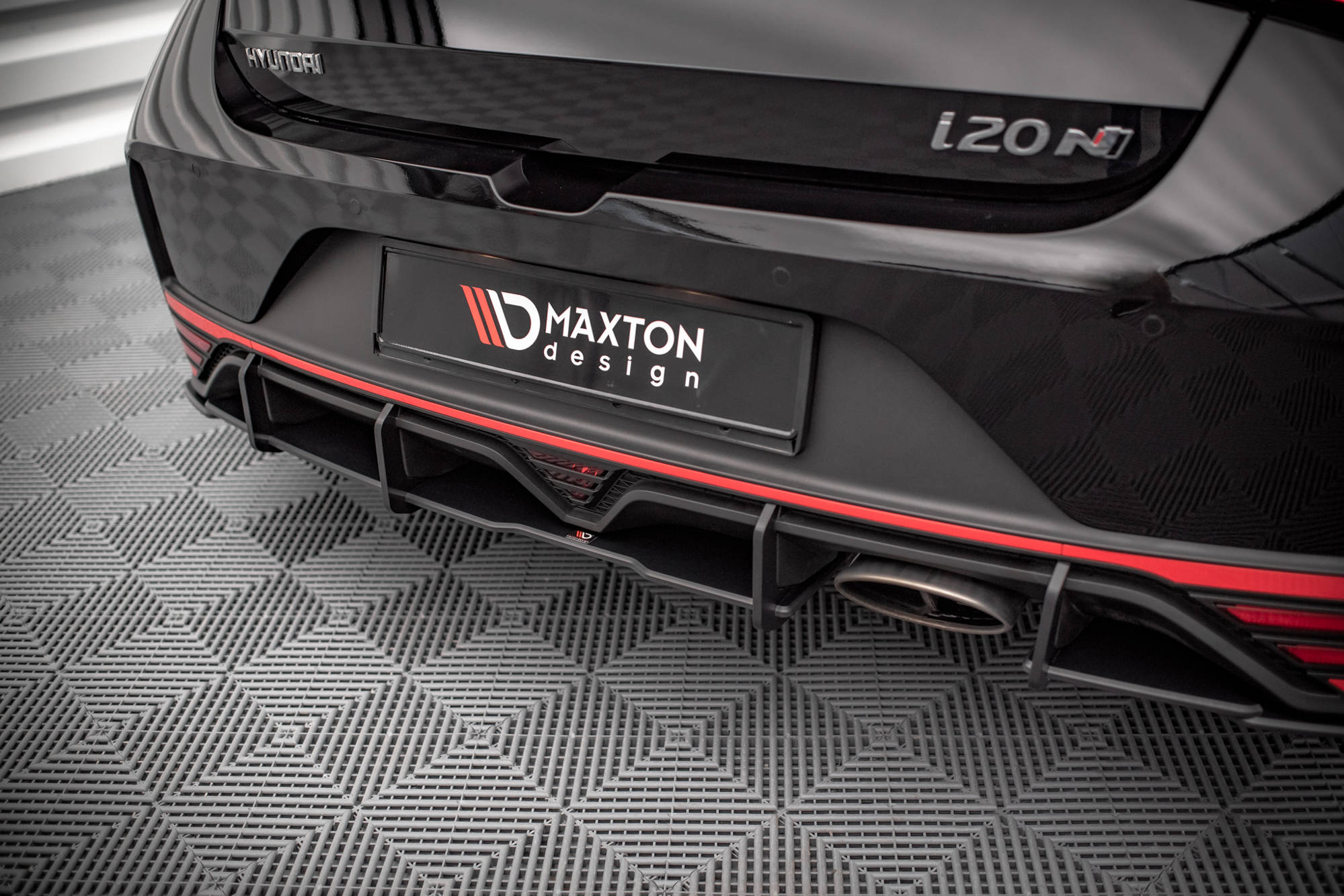 Street Pro Heckschürze Heck Ansatz Diffusor passend für Hyundai I20 N Mk3