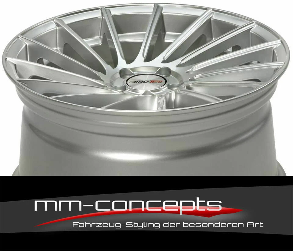 21 Zoll Motec Tornado Concave Alu Felgen für Ford Mustang LAE silber 5x114,3