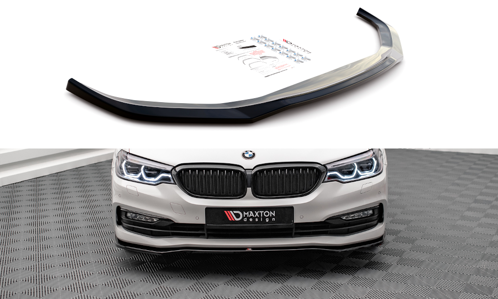 Street+ Spoilerlippe Front Ansatz V.1 passend für BMW 5er G30 / G31 schwarz Hochglanz