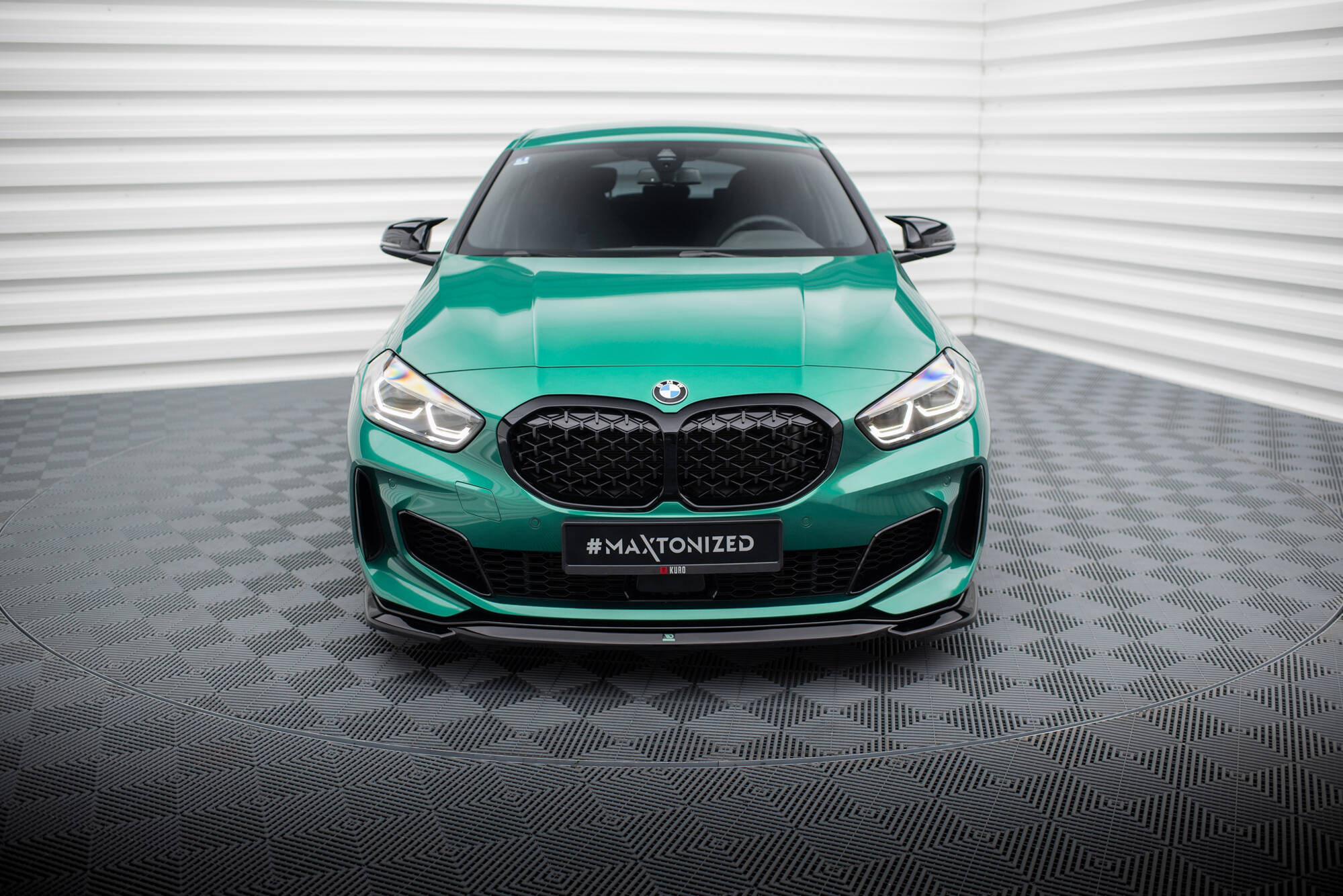 Street+ Spoilerlippe Front Ansatz V.1 passend für BMW M135i F40 schwarz Hochglanz