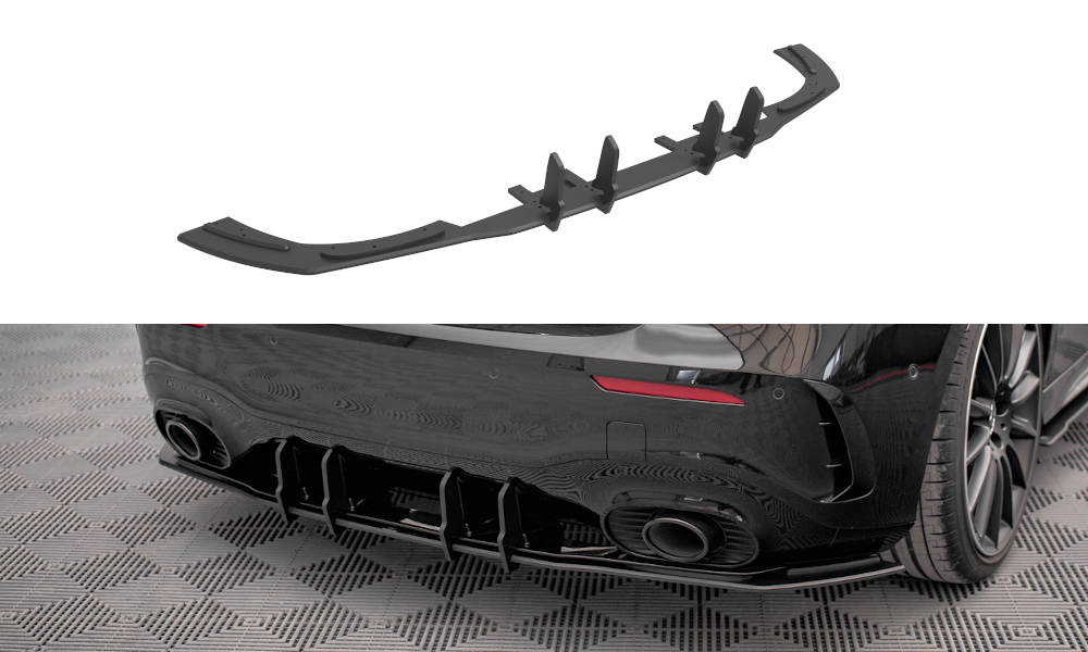 Street Pro Heckschürze Heck Ansatz Diffusor passend für Mercedes A35 AMG Hatchback Aero Pack W177