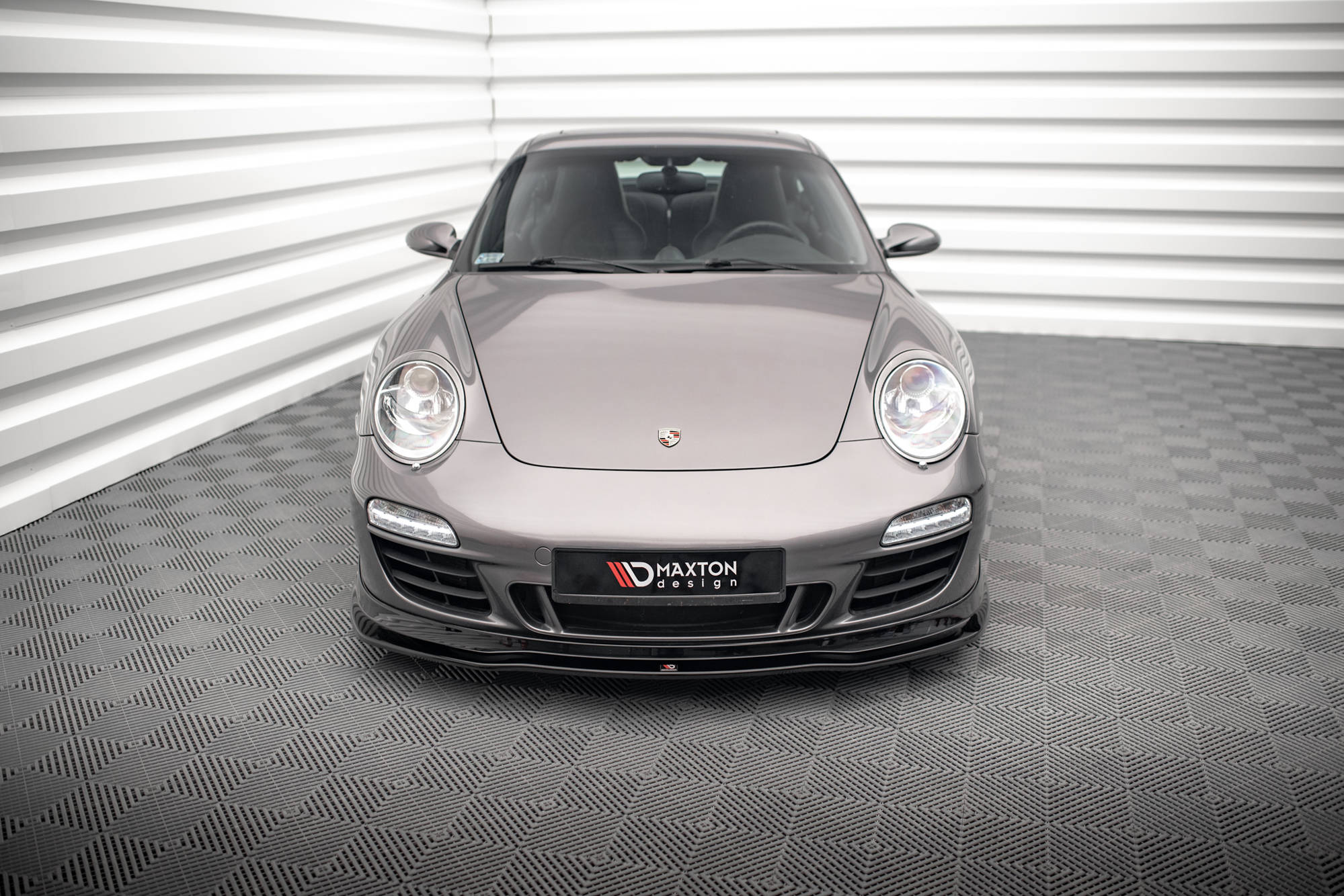 Street+ Spoilerlippe Front Ansatz V.1 passend für Porsche 911 Carrera GTS 997 FL schwarz Hochglanz
