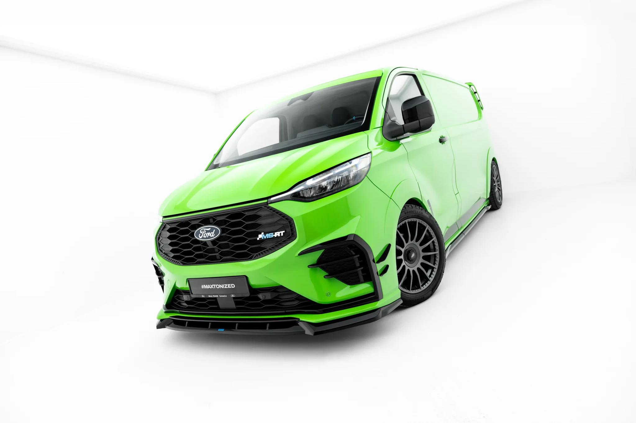 Street+ Spoilerlippe Front Ansatz passend für Ford Transit Custom MSRT Mk2 schwarz Hochglanz