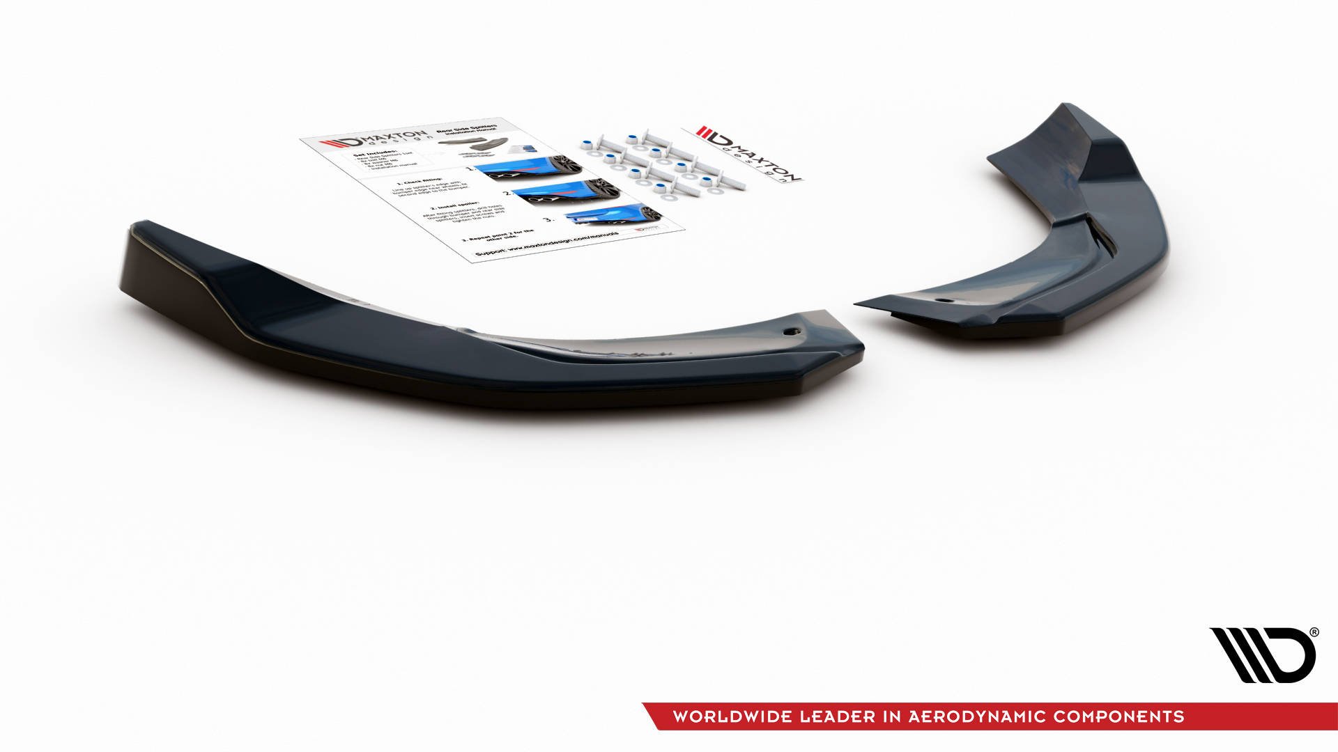 Street+ Heck Ansatz Flaps passend für Mercedes-AMG A 45 S Aero Pack W177 schwarz Hochglanz
