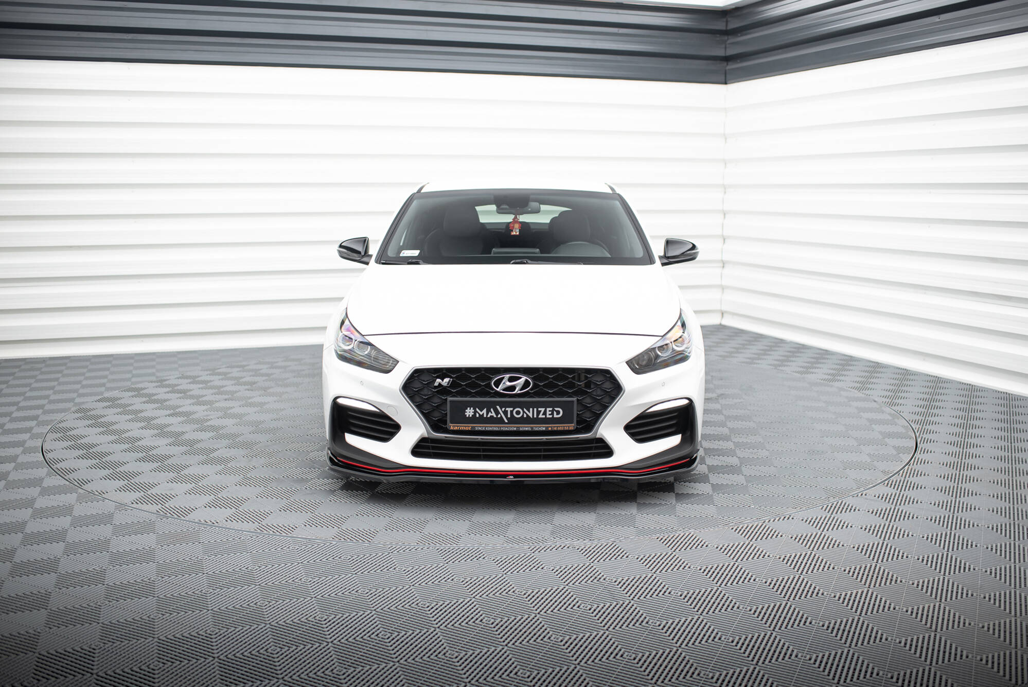 Front Splitter V.2 Hyundai I30 N Mk3 Hatchback / Fastback schwarz Hochglanz