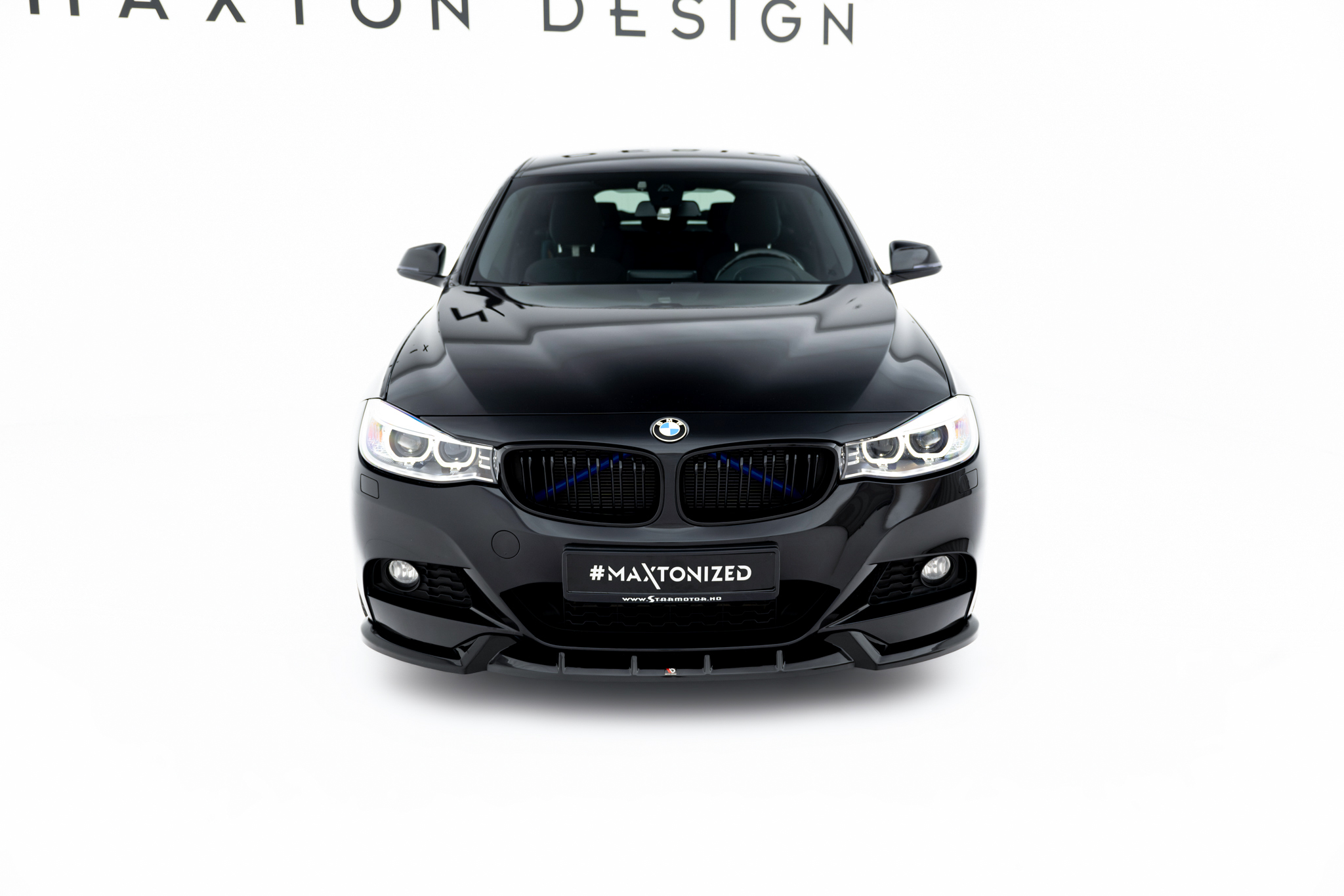 Street+ Spoilerlippe Front Ansatz V.1 passend für BMW 3er GT M-Paket F34 schwarz Hochglanz