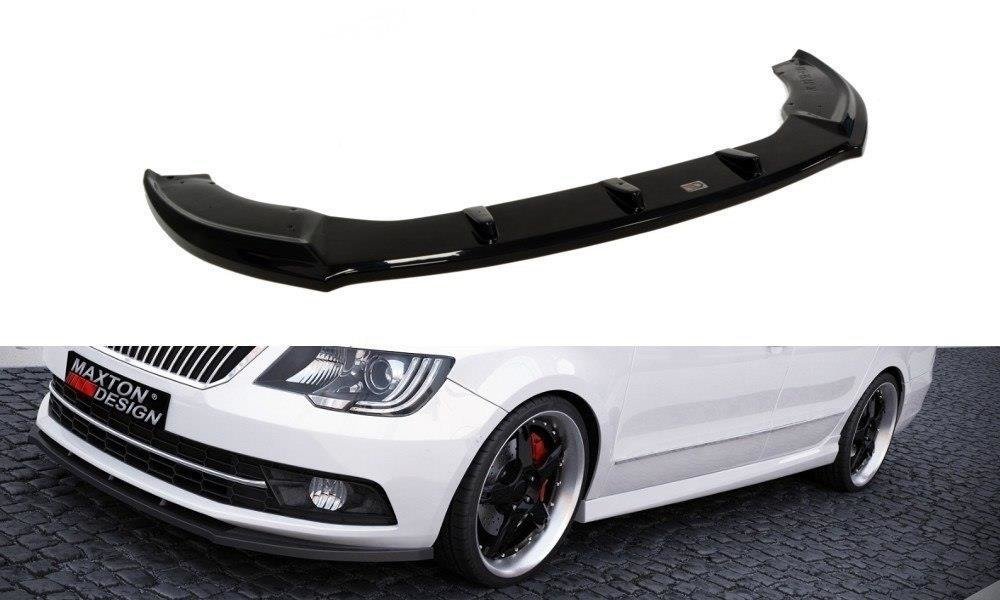 Street+ Spoilerlippe Front Ansatz passend für Skoda Superb Mk2 FL schwarz Hochglanz