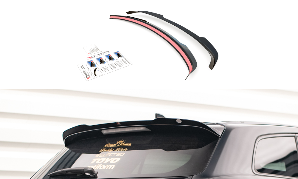 Heck Spoiler Aufsatz Abrisskante passend für Toyota Avensis Mk3 FL Wagon schwarz matt