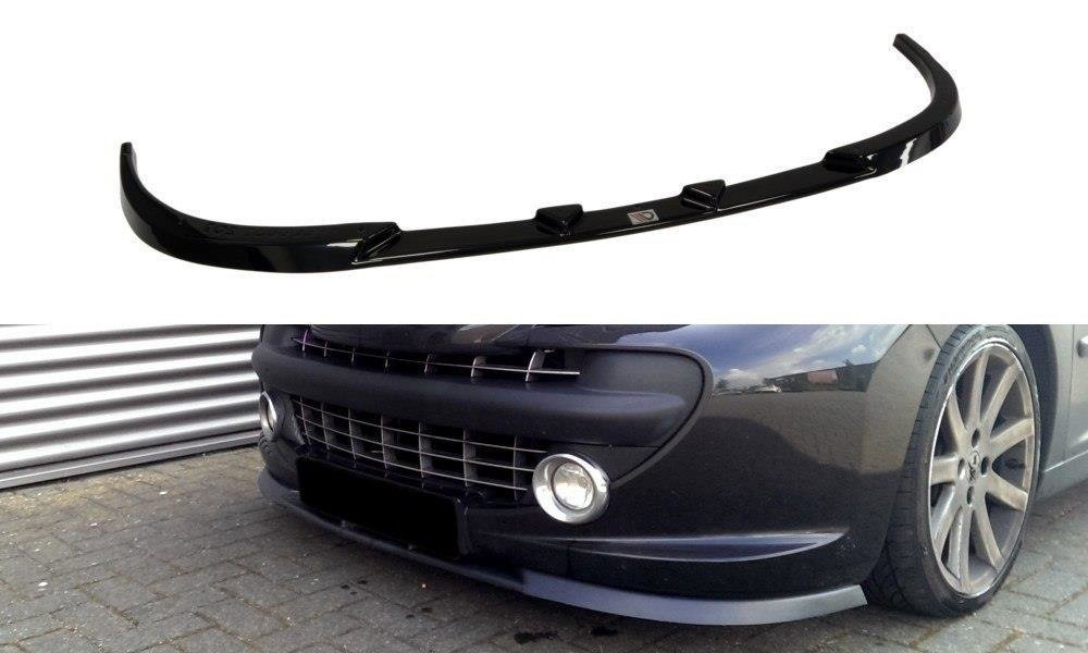 Street+ Spoilerlippe Front Ansatz passend für Peugeot 207 vor FL schwarz Hochglanz