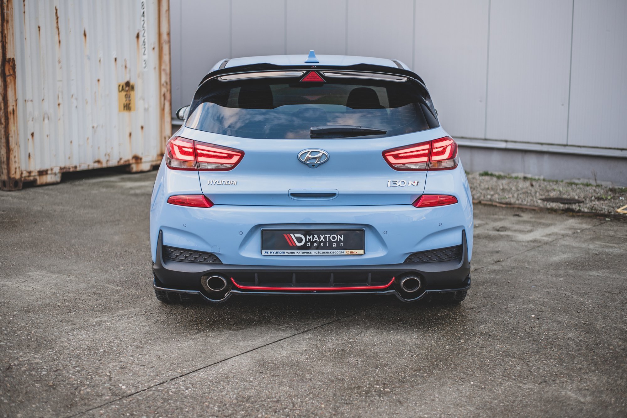 Heckansatz Hyundai I30 N Mk3 Hatchback schwarz Hochglanz